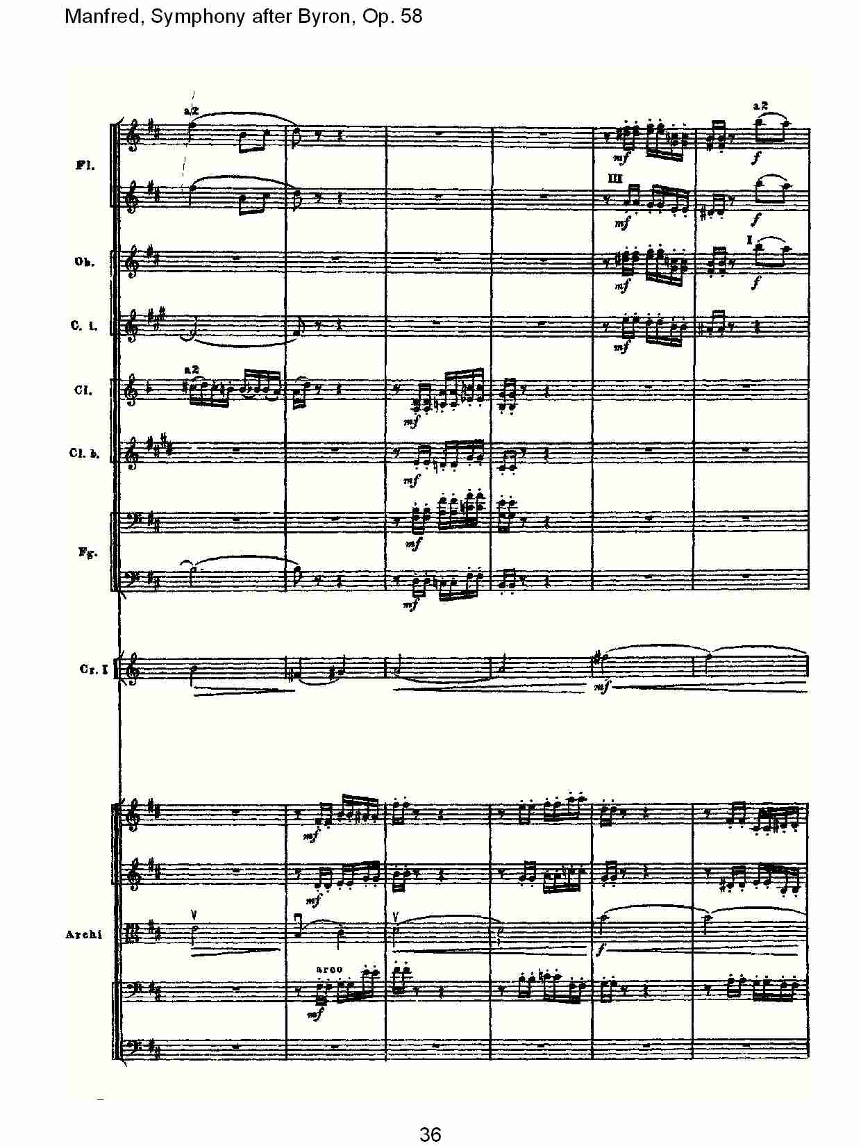 Manfred, Symphony after Byron, Op.58第二乐章（八）总谱（图1）