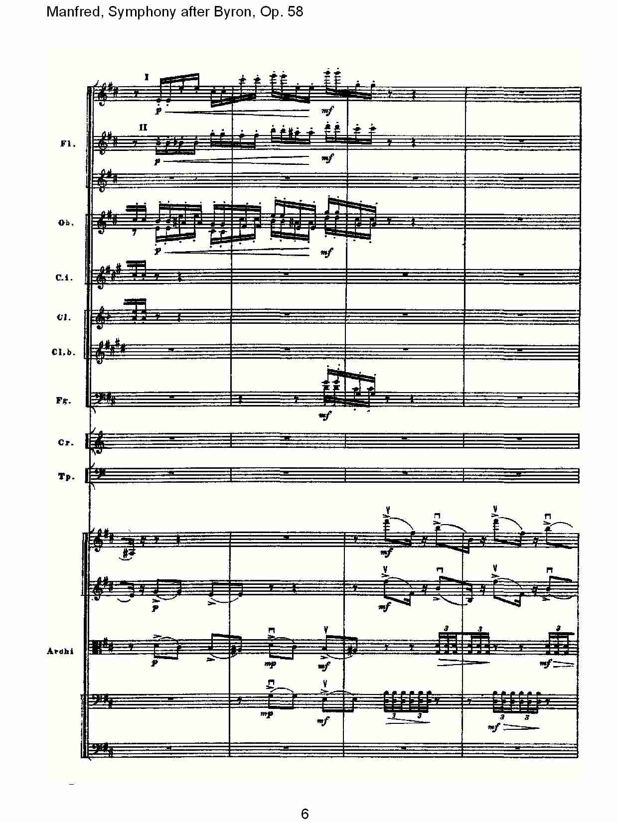 Manfred, Symphony after Byron, Op.58第二乐章（二）总谱（图1）