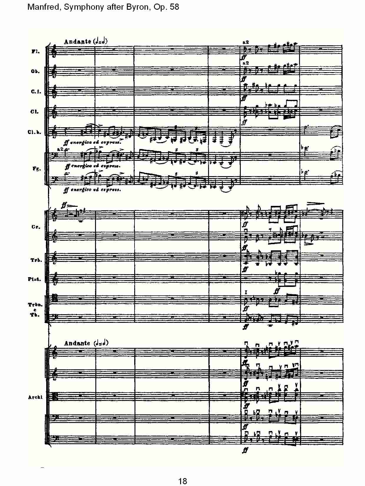 Manfred, Symphony after Byron, Op.58第四乐章第二部（四）总谱（图3）