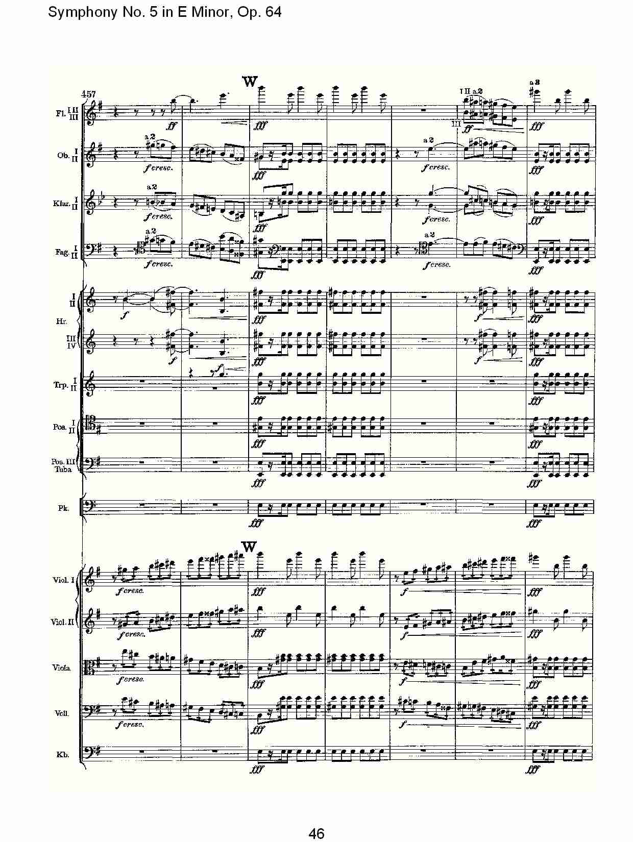 E小调第五交响曲,  Op.64第一乐章（十）总谱（图1）