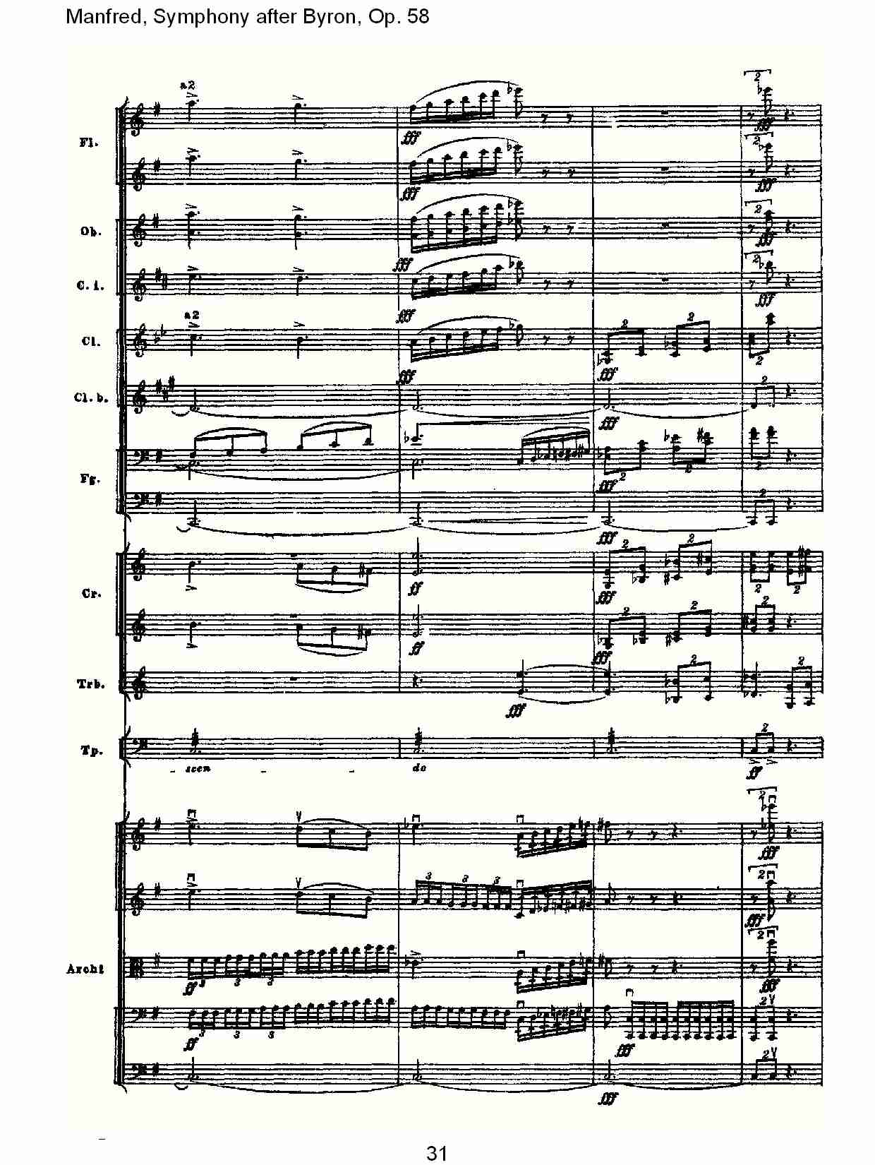 Manfred, Symphony after Byron, Op.58第三乐章（七）总谱（图1）
