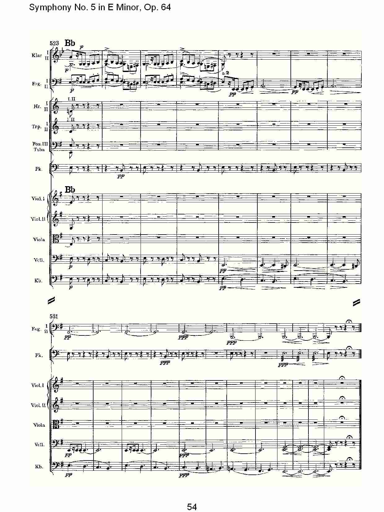 E小调第五交响曲,  Op.64第一乐章（十一）总谱（图4）