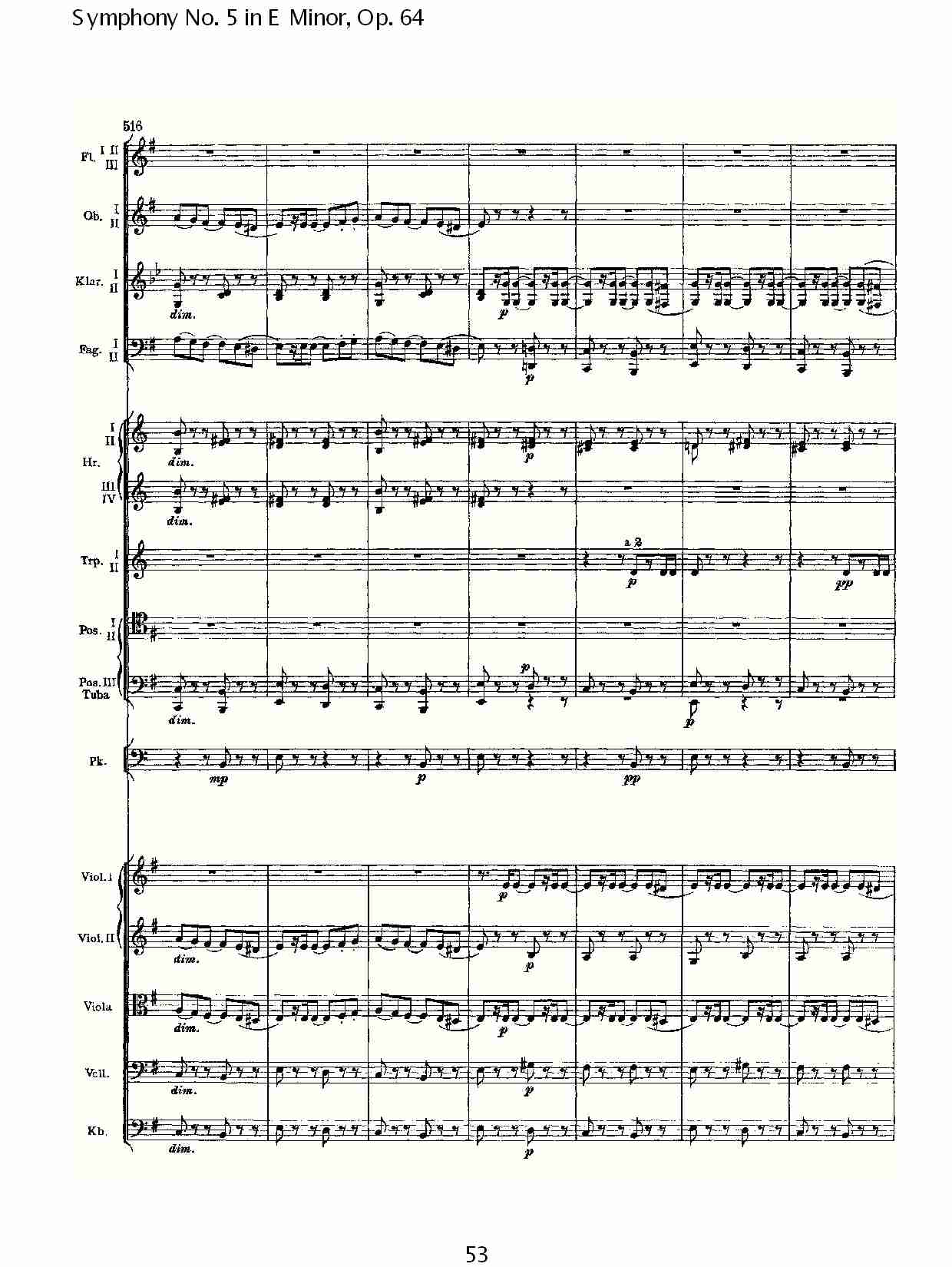 E小调第五交响曲,  Op.64第一乐章（十一）总谱（图3）