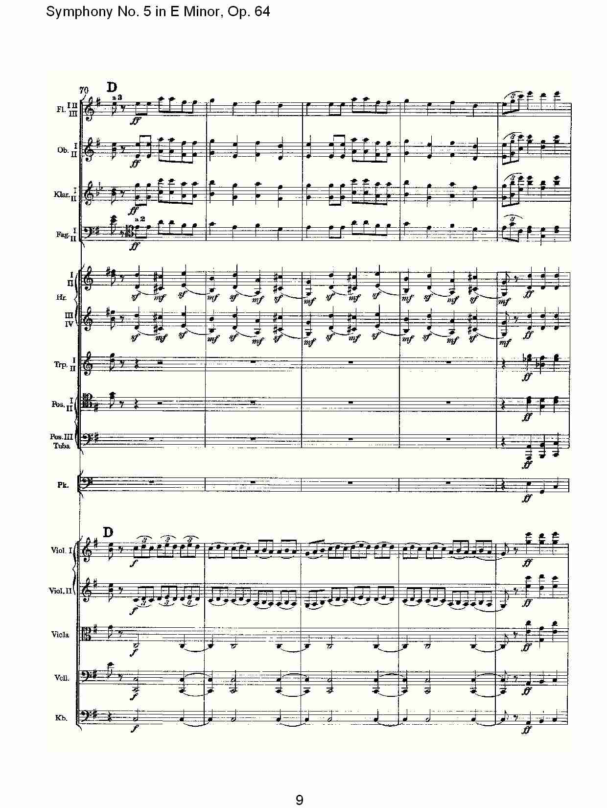 E小调第五交响曲,  Op.64第四乐章（二）总谱（图4）
