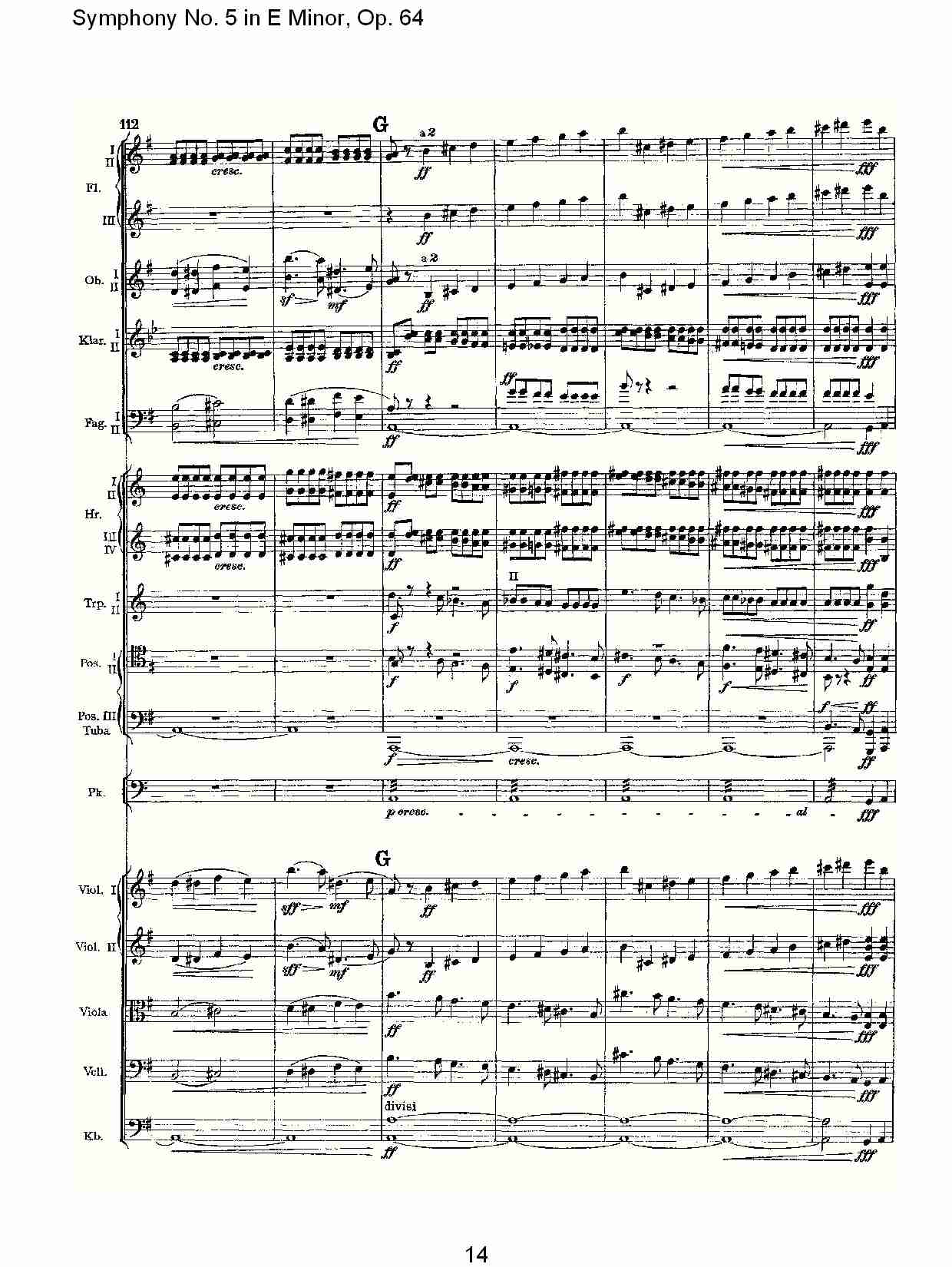 E小调第五交响曲,  Op.64第四乐章（三）总谱（图4）