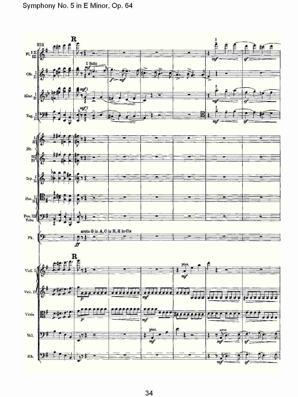 E小调第五交响曲,  Op.64第四乐章（七）总谱（图4）