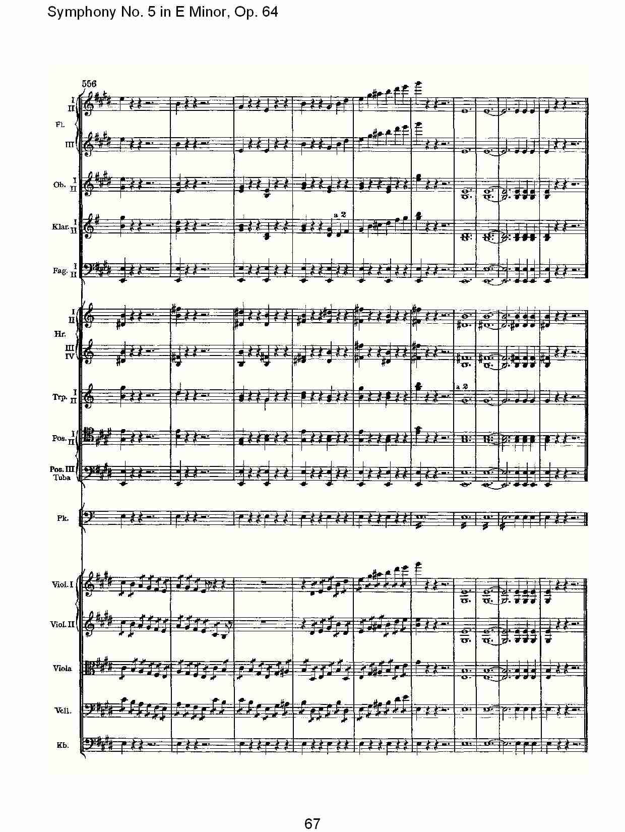 E小调第五交响曲,  Op.64第四乐章（十四）总谱（图2）
