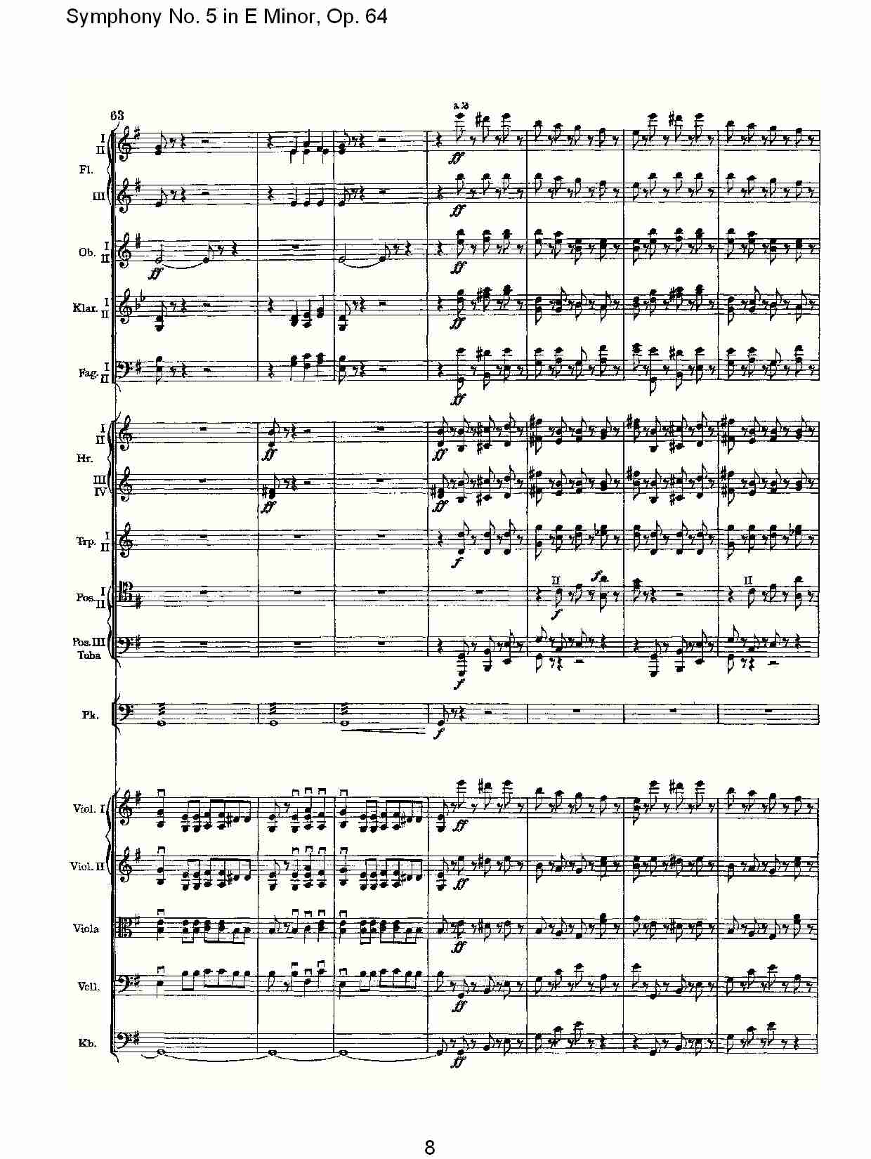 E小调第五交响曲,  Op.64第四乐章（二）总谱（图3）