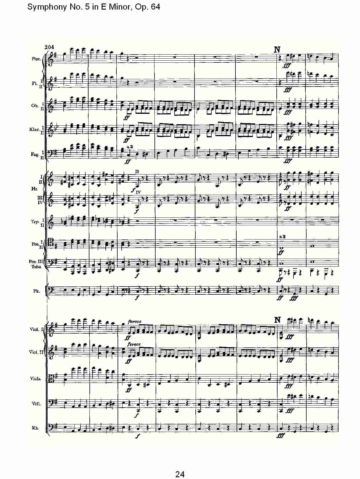 E小调第五交响曲,  Op.64第四乐章（五）总谱（图4）