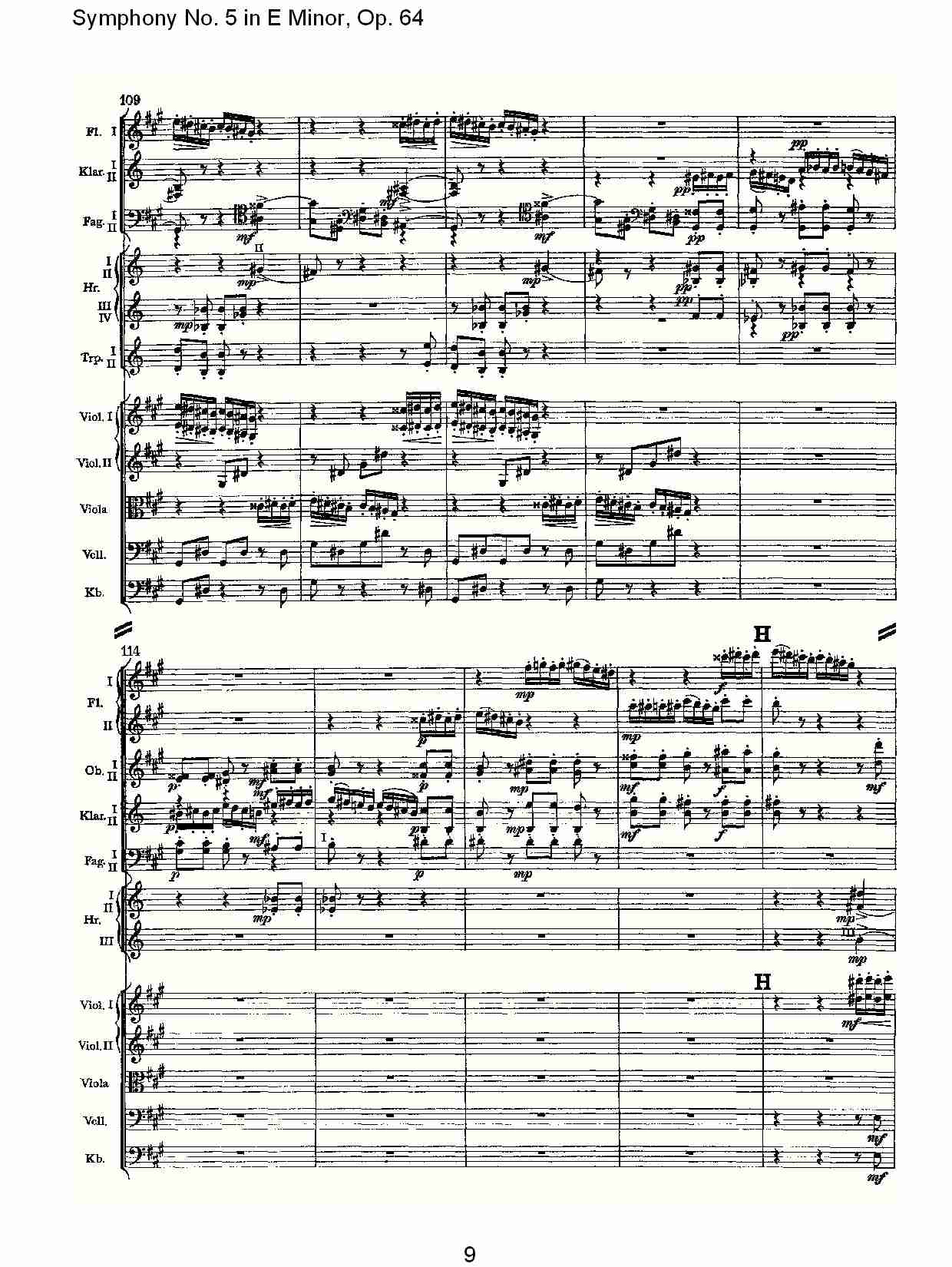 E小调第五交响曲,  Op.64第三乐章（二）总谱（图4）