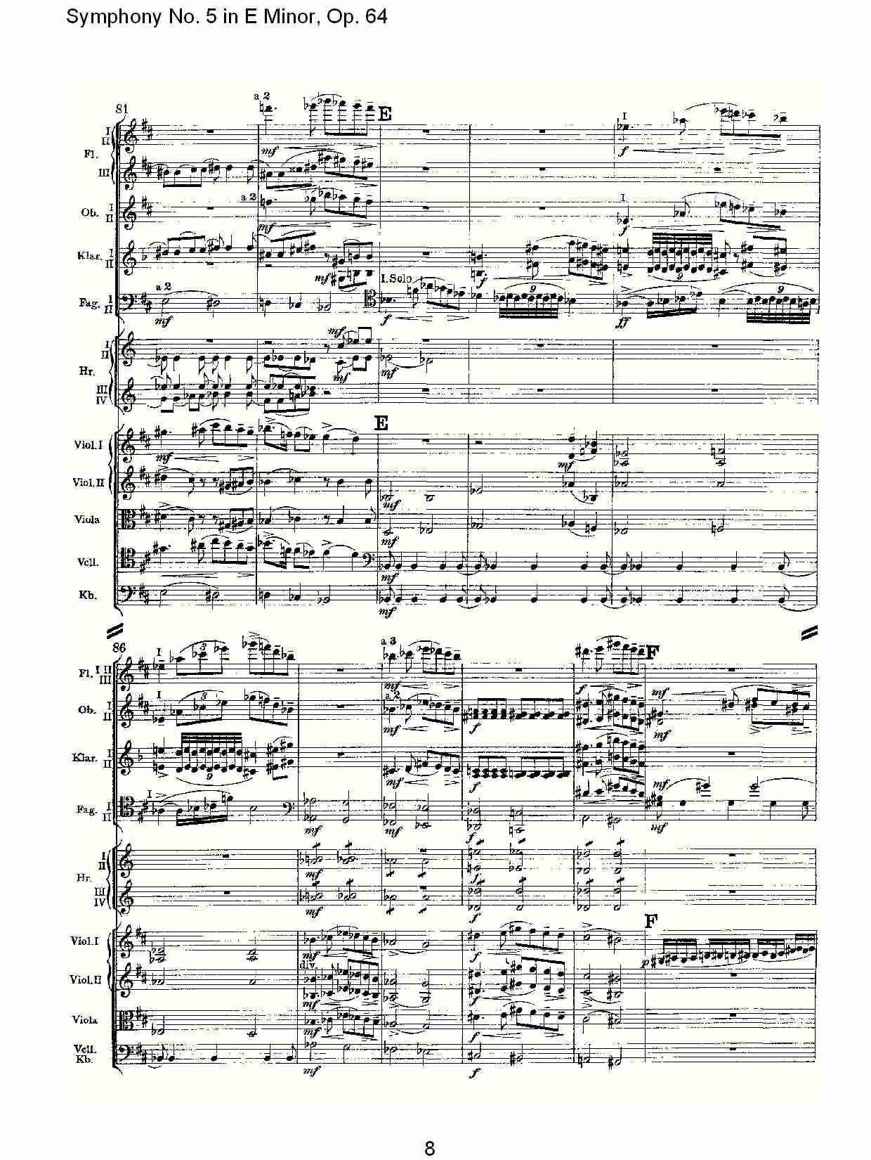 E小调第五交响曲,  Op.64第二乐章（二）总谱（图3）