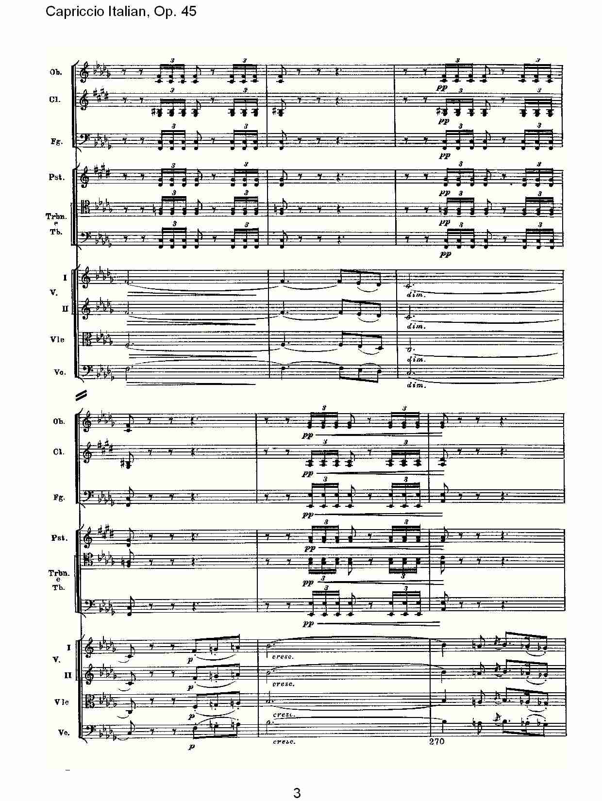 意大利幻想曲,Op.45第二部（一）总谱（图3）