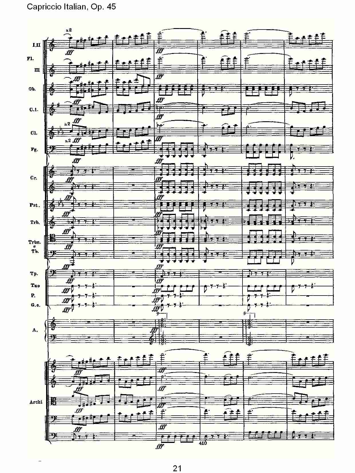 意大利幻想曲,Op.45第二部（五）总谱（图1）