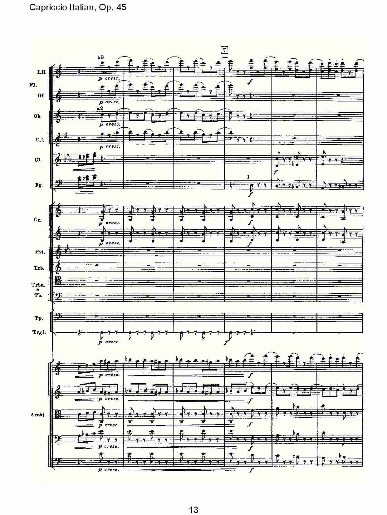 意大利幻想曲,Op.45第二部（三）总谱（图3）