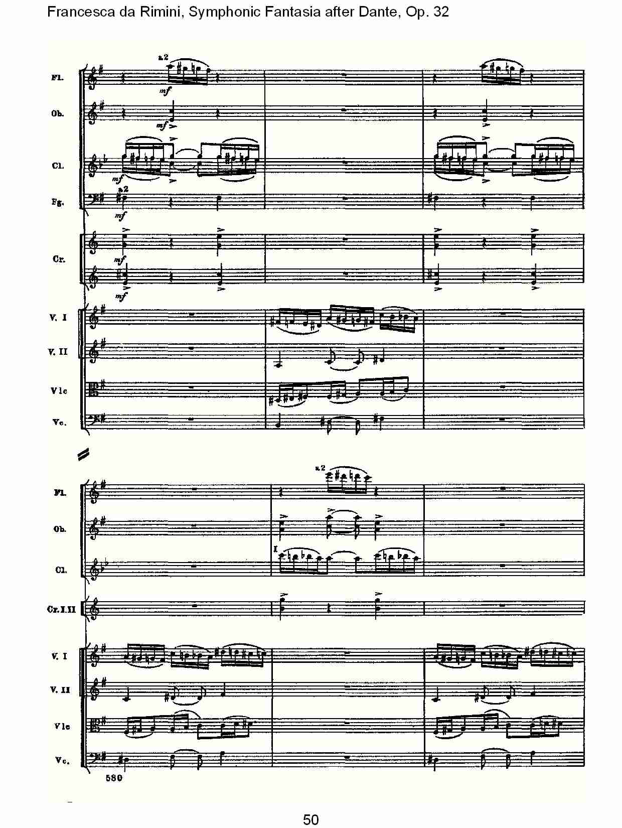 Francesca da Rimini, 但丁幻想曲Op.32 第二部（十）总谱（图5）