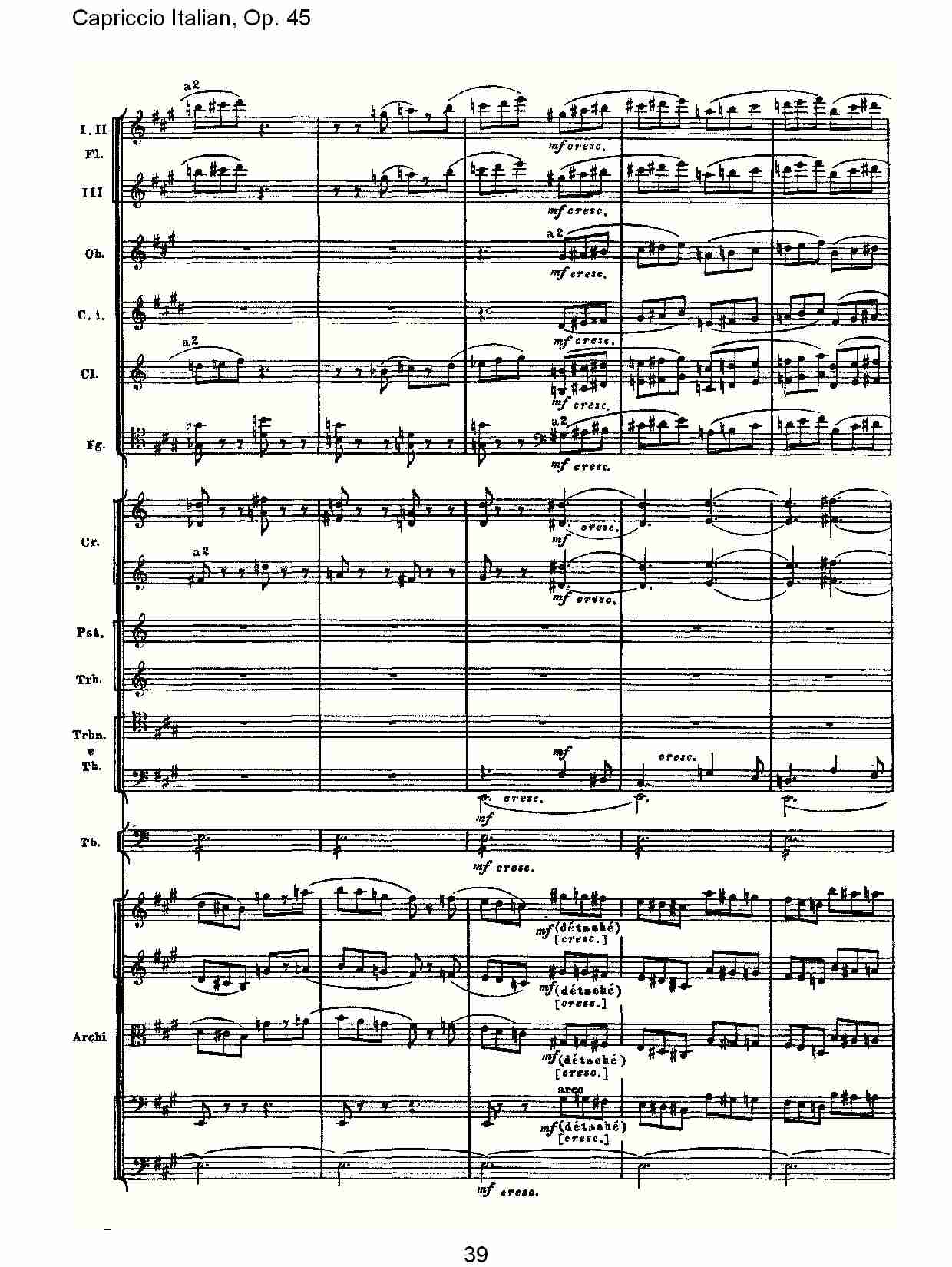 意大利幻想曲,Op.45第二部（八）总谱（图4）