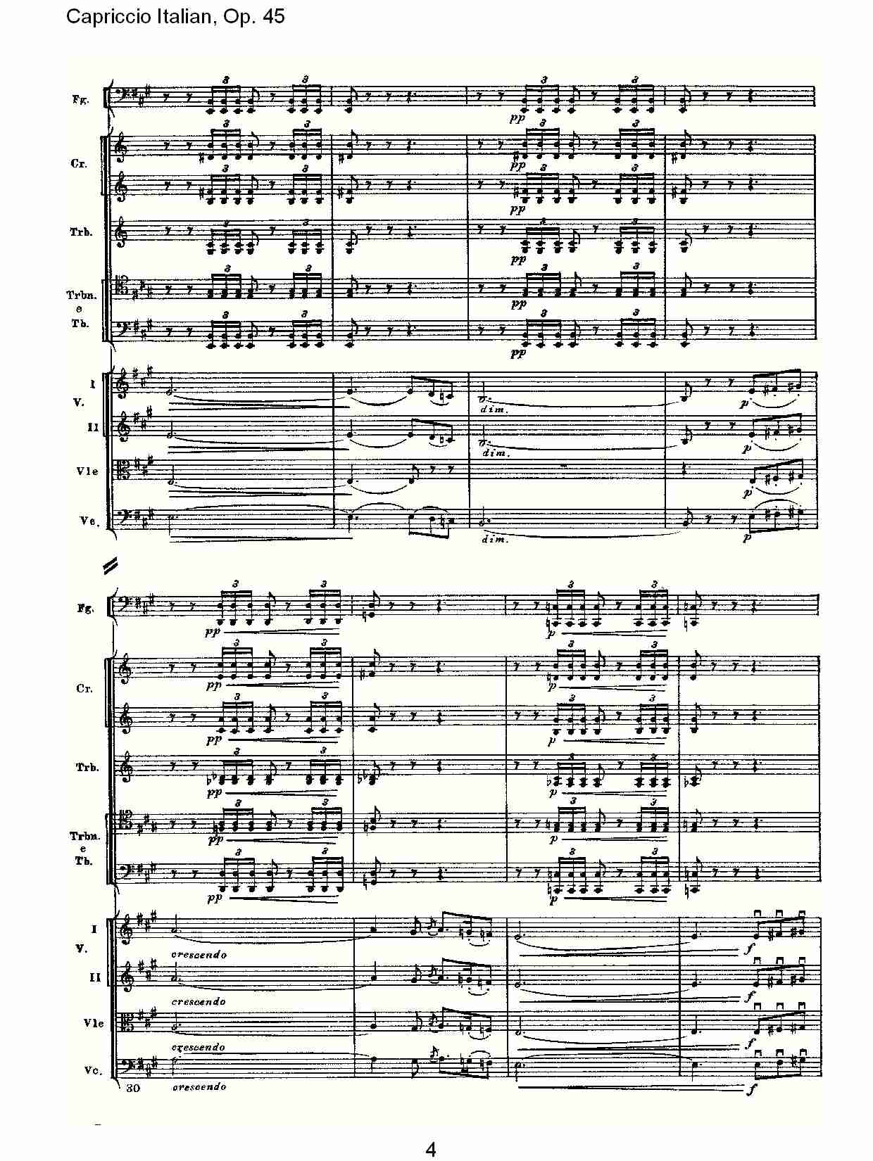 意大利幻想曲,Op.45第一部（一）总谱（图4）