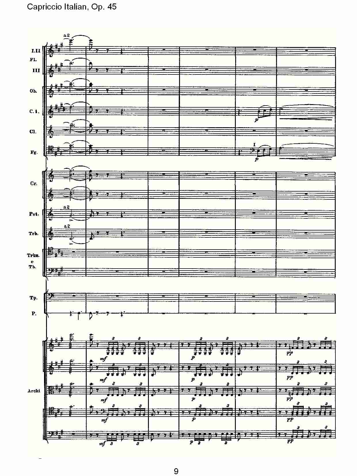 意大利幻想曲,Op.45第一部（二）总谱（图4）