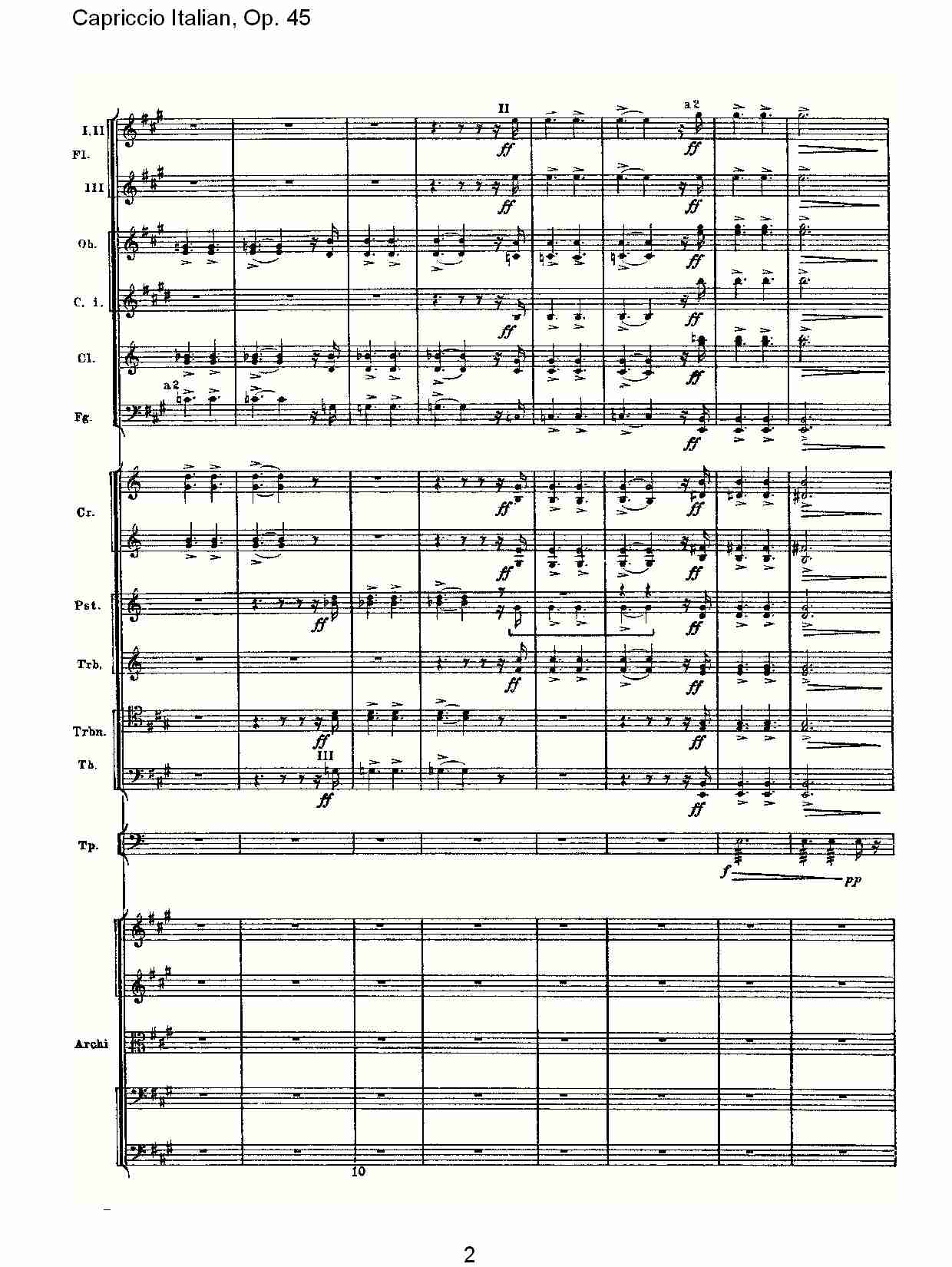 意大利幻想曲,Op.45第一部（一）总谱（图2）