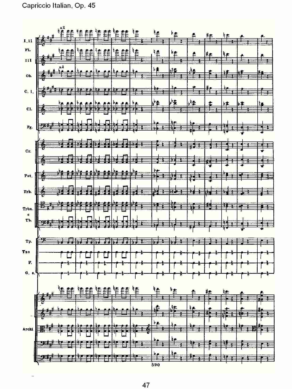 意大利幻想曲,Op.45第二部（十）总谱（图2）