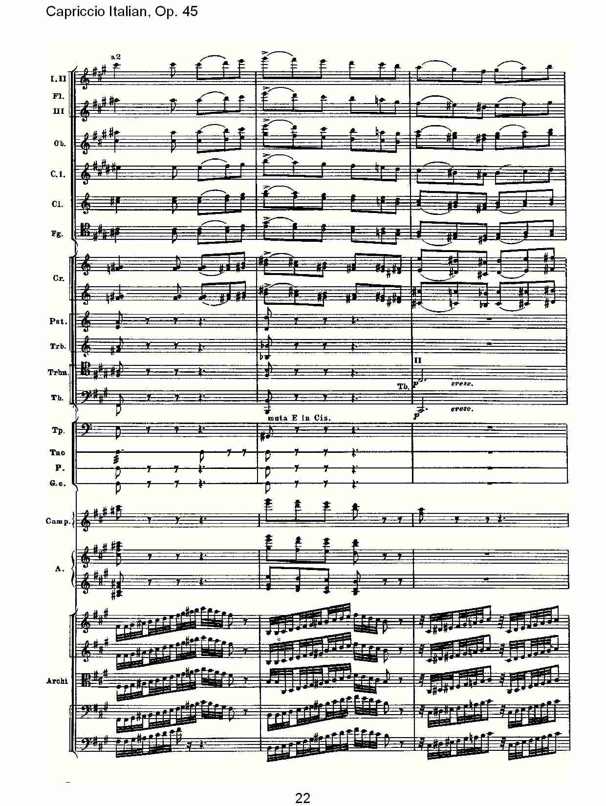 意大利幻想曲,Op.45第一部（五）总谱（图2）