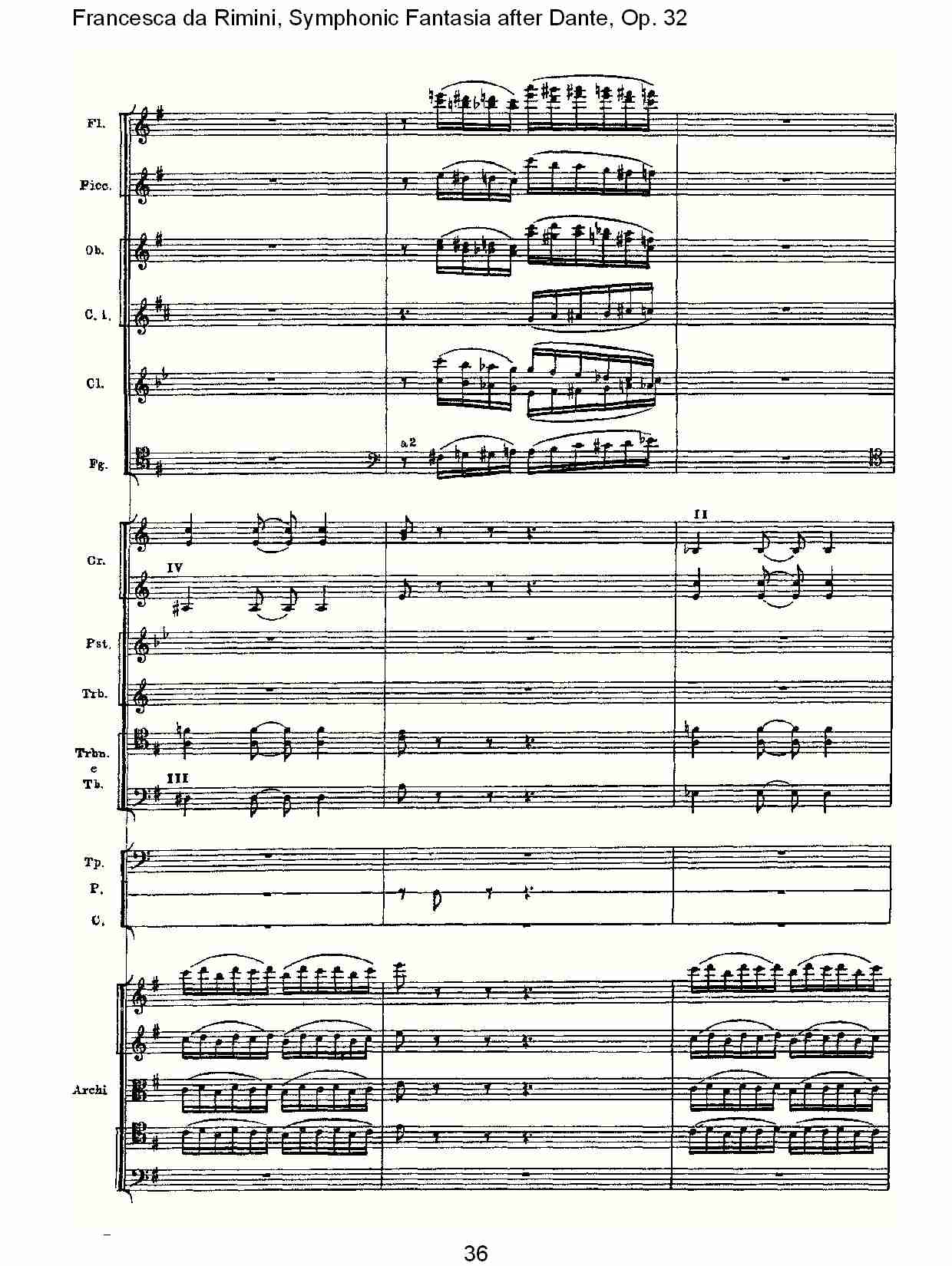 Francesca da Rimini, 但丁幻想曲Op.32 第一部（八）总谱（图1）