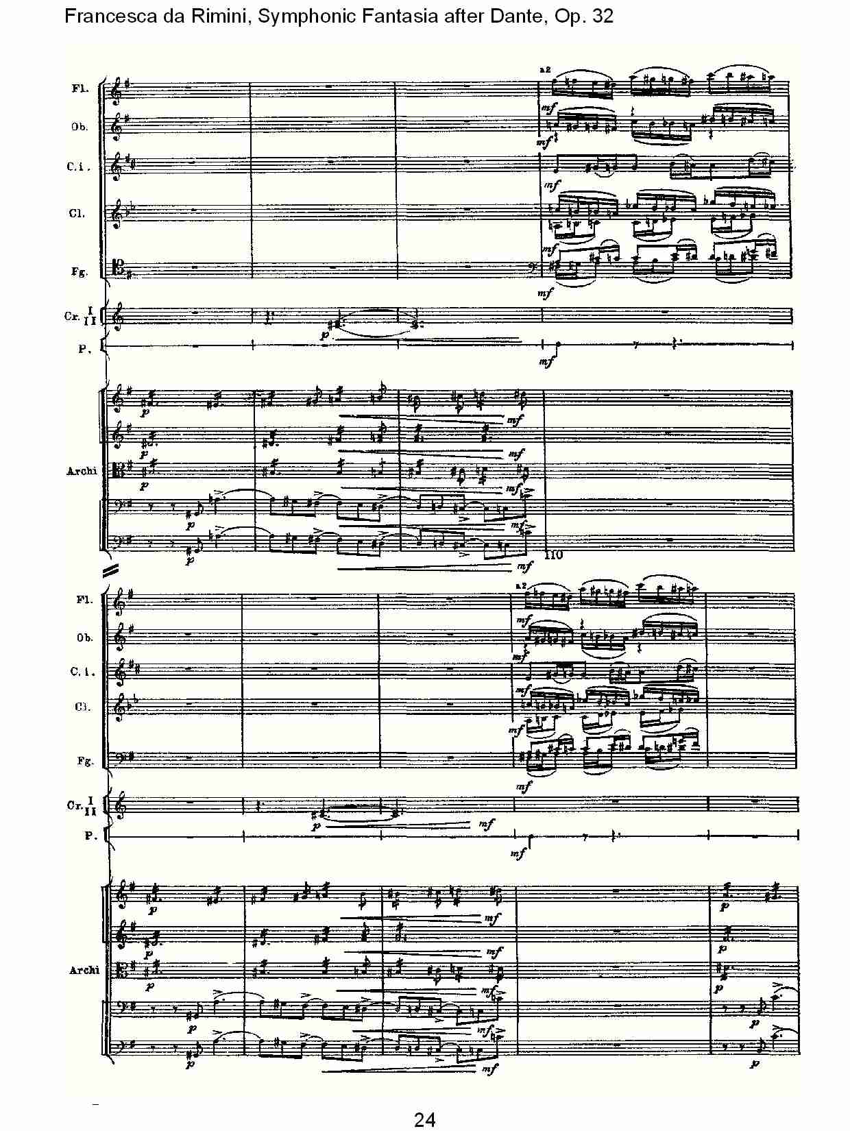 Francesca da Rimini, 但丁幻想曲Op.32 第一部（五）总谱（图4）