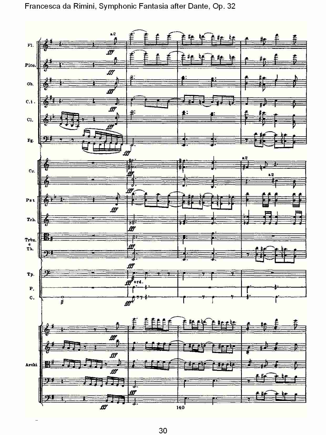 Francesca da Rimini, 但丁幻想曲Op.32 第一部（六）总谱（图5）