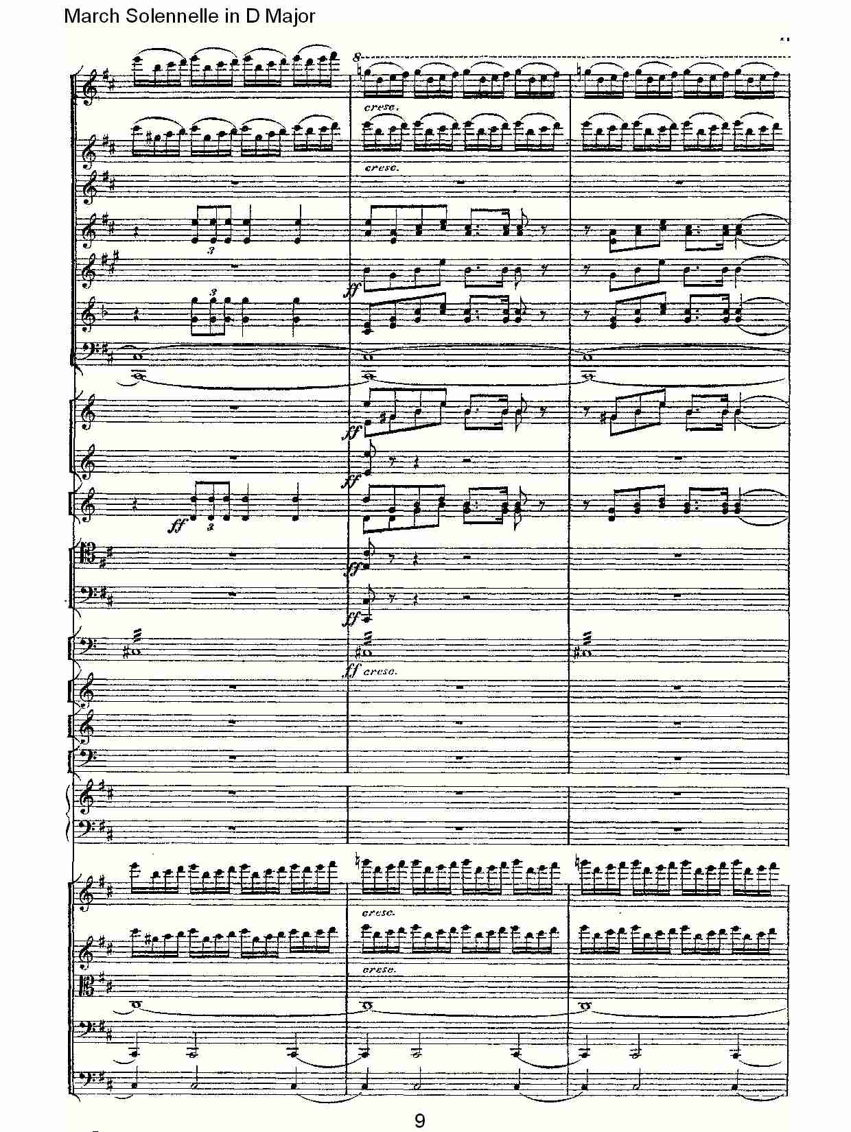 March Solennelle in D Major D大调军管乐（二）总谱（图4）