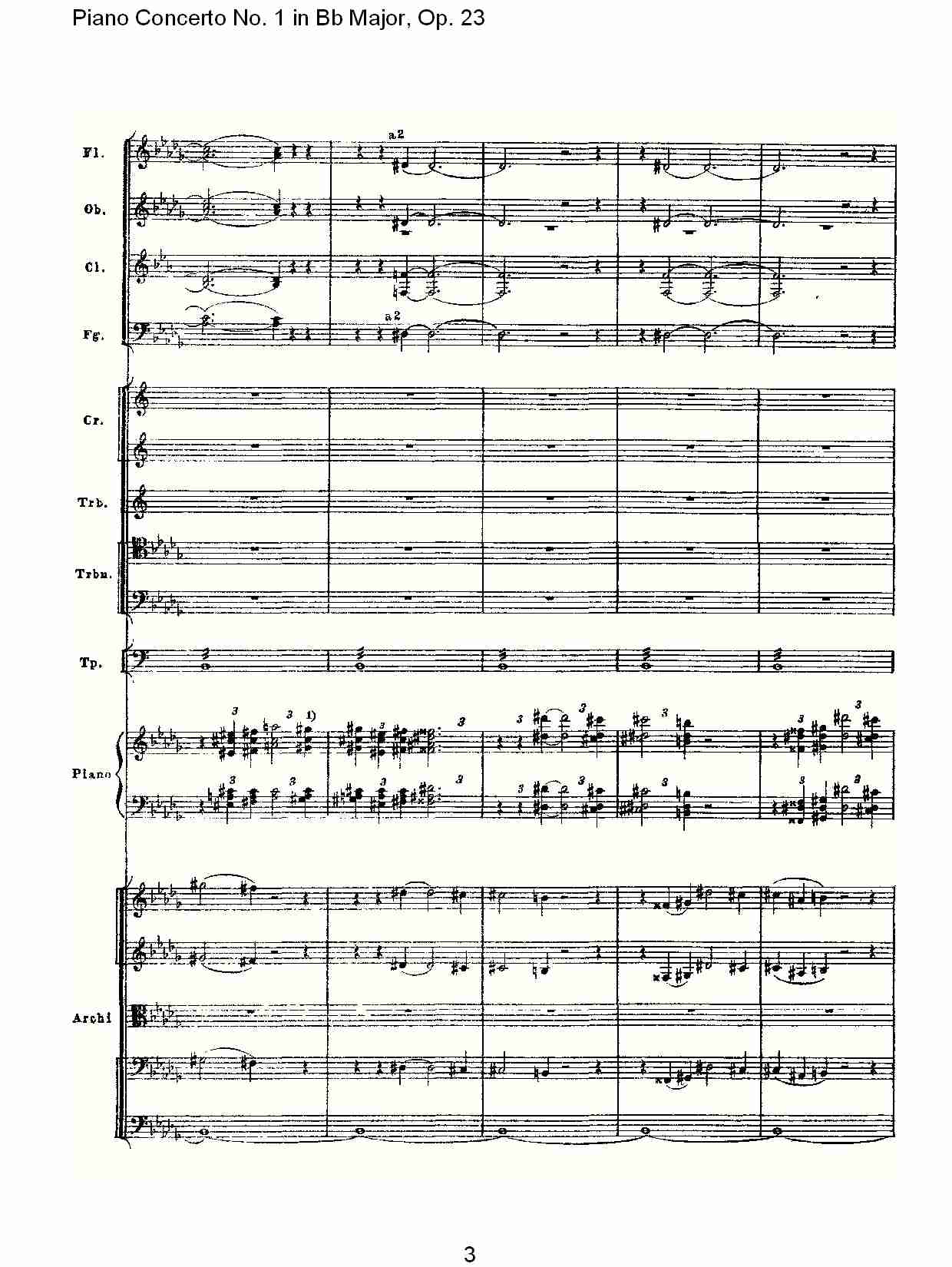Bb大调第一钢琴协奏曲,Op.23第一乐章第二部（一）总谱（图3）