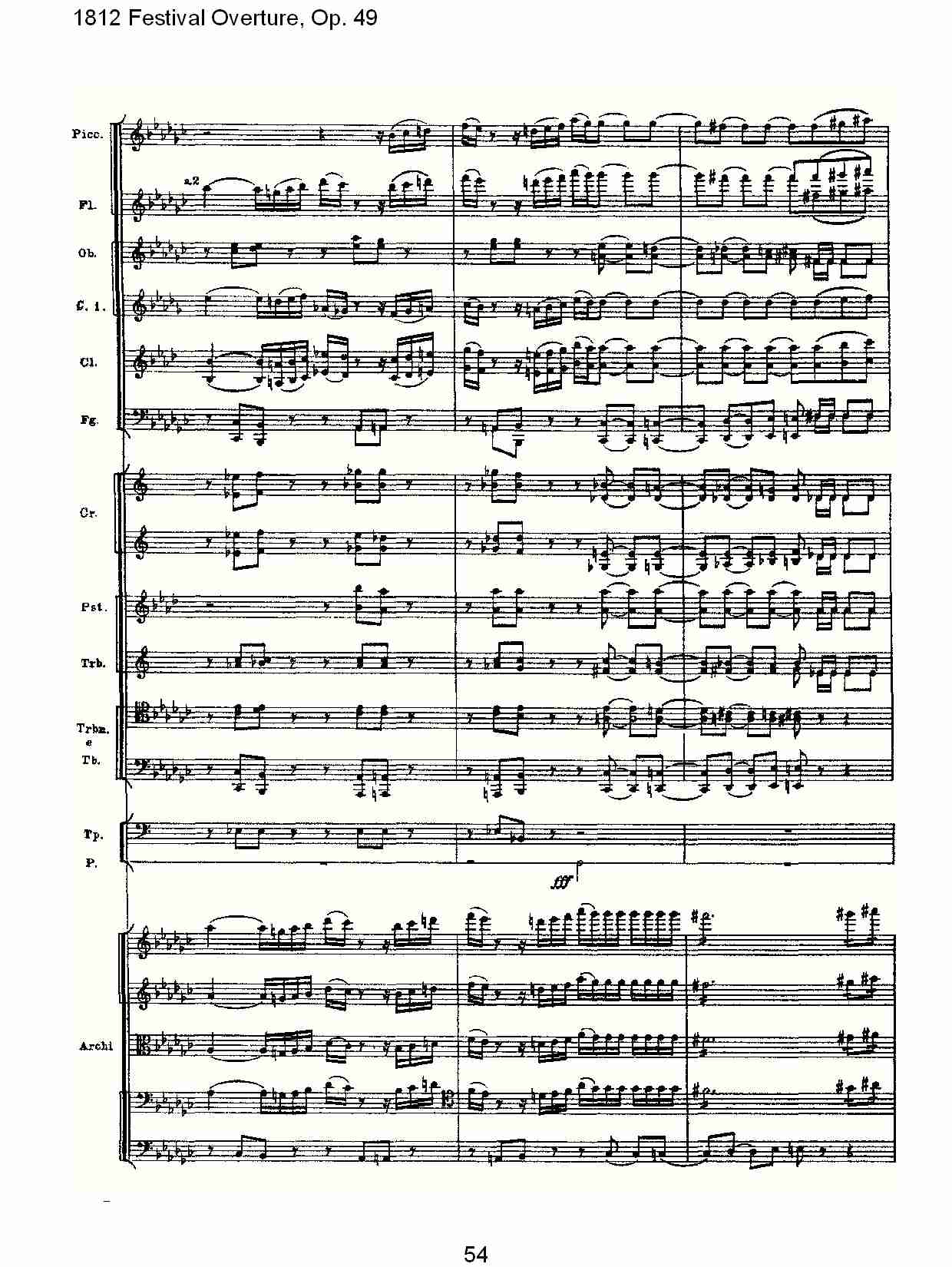 1812 Festival Overture,Op.49  1812欢庆序曲,Op.49（十一）总谱（图4）