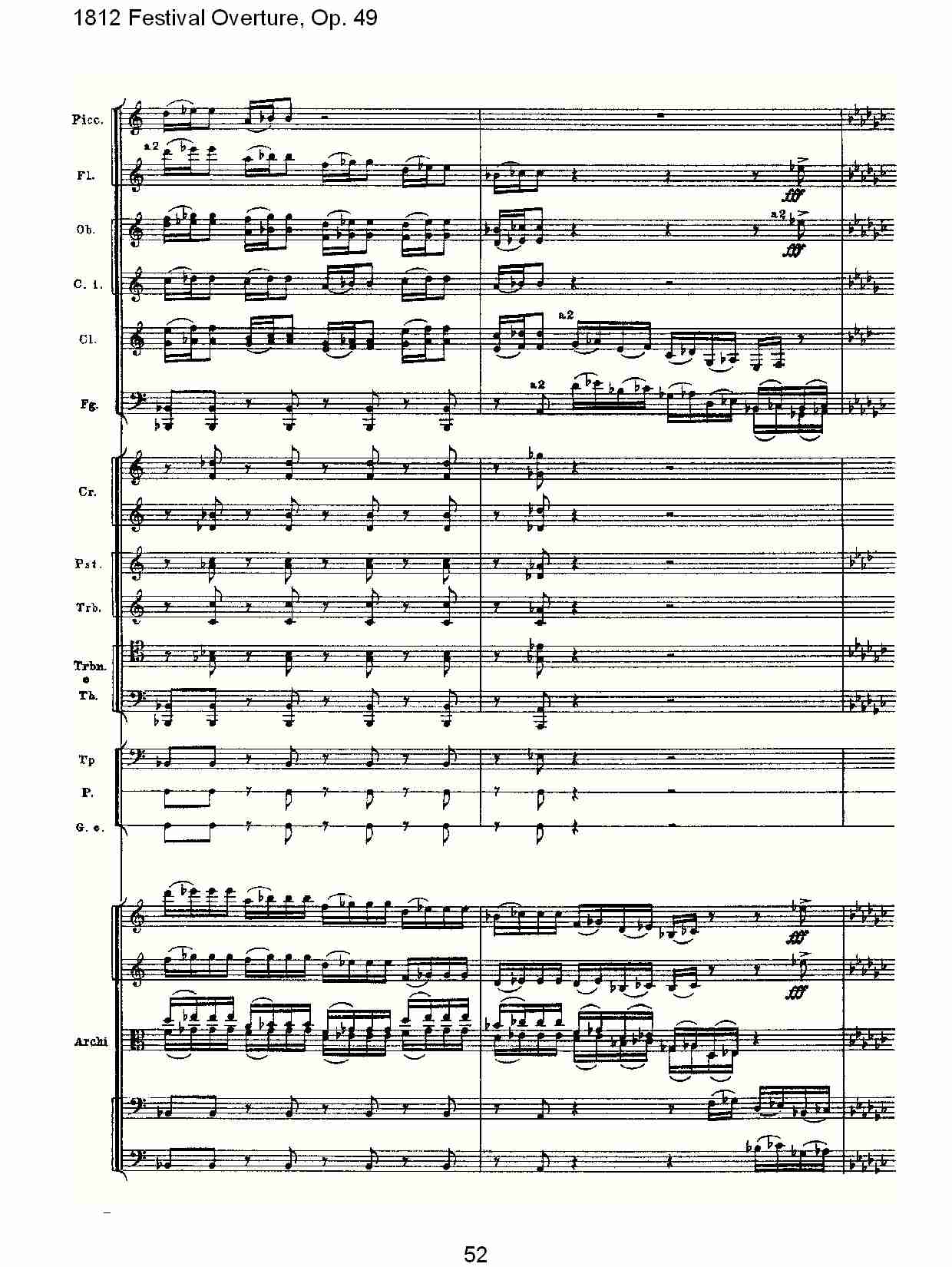 1812 Festival Overture,Op.49  1812欢庆序曲,Op.49（十一）总谱（图2）