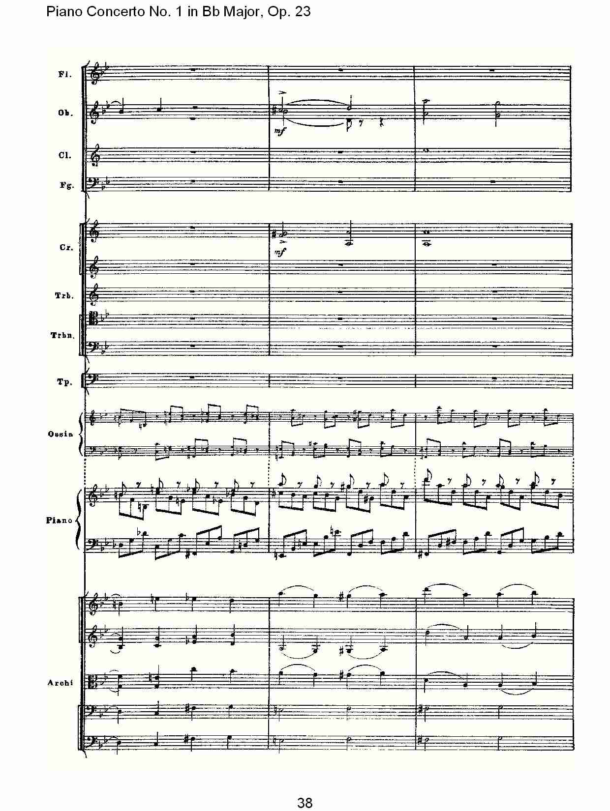 Bb大调第一钢琴协奏曲,Op.23第一乐章第二部（八）总谱（图3）