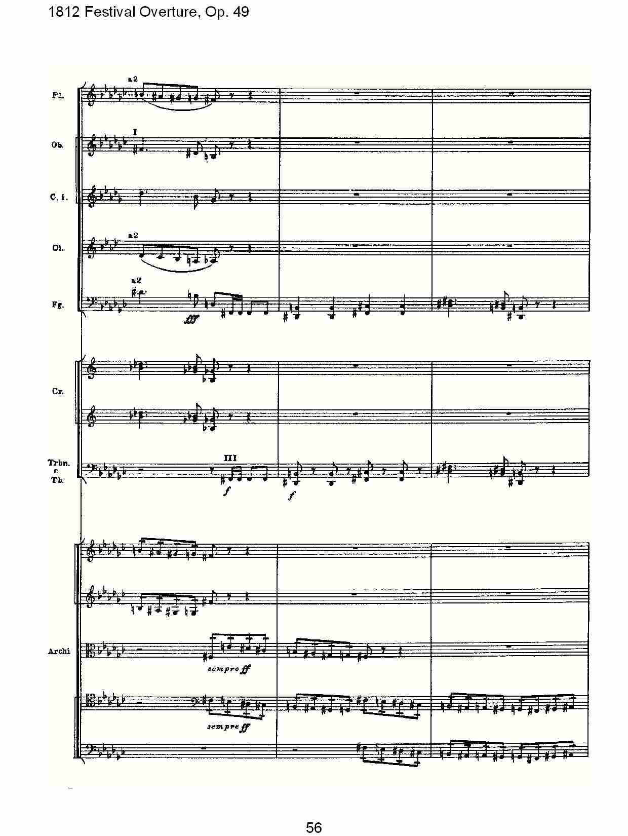 1812 Festival Overture,Op.49  1812欢庆序曲,Op.49（十二）总谱（图1）