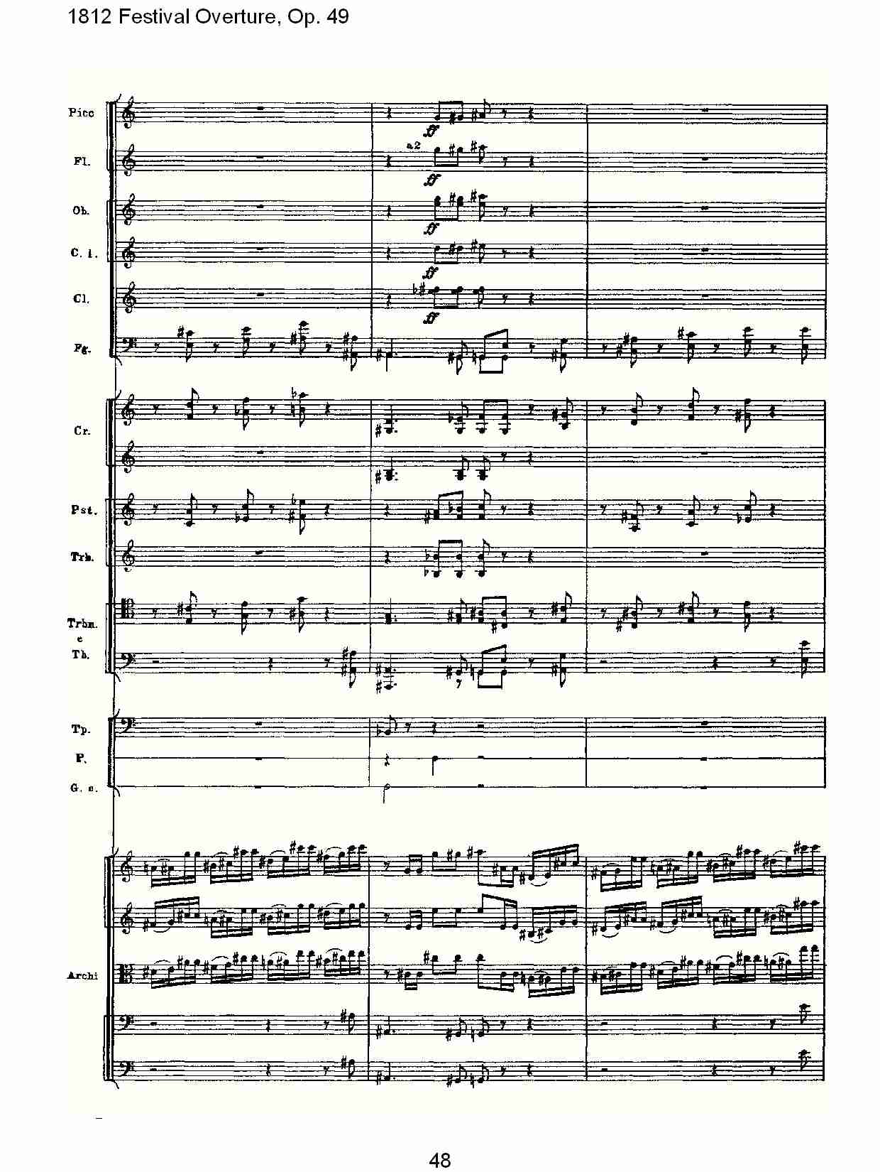 1812 Festival Overture,Op.49  1812欢庆序曲,Op.49（十）总谱（图3）