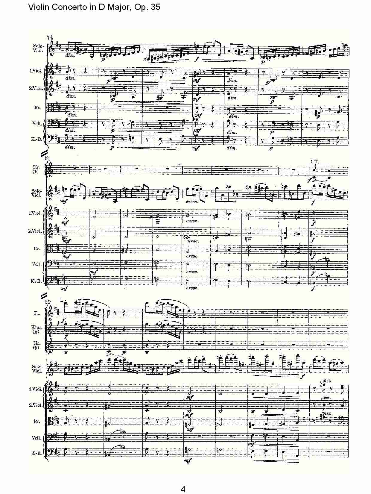D大调小提琴协奏曲, Op.35第三乐章（一）总谱（图4）