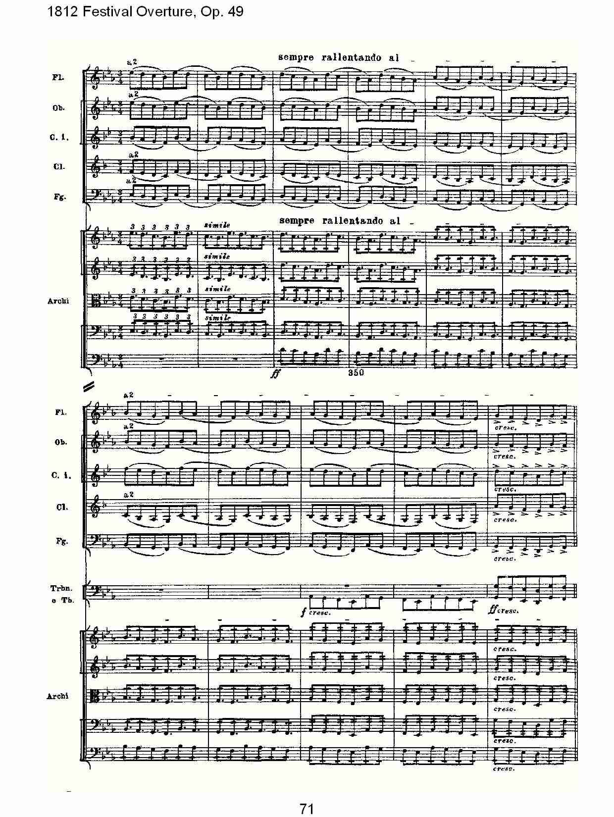 1812 Festival Overture,Op.49  1812欢庆序曲,Op.49（十五）总谱（图1）