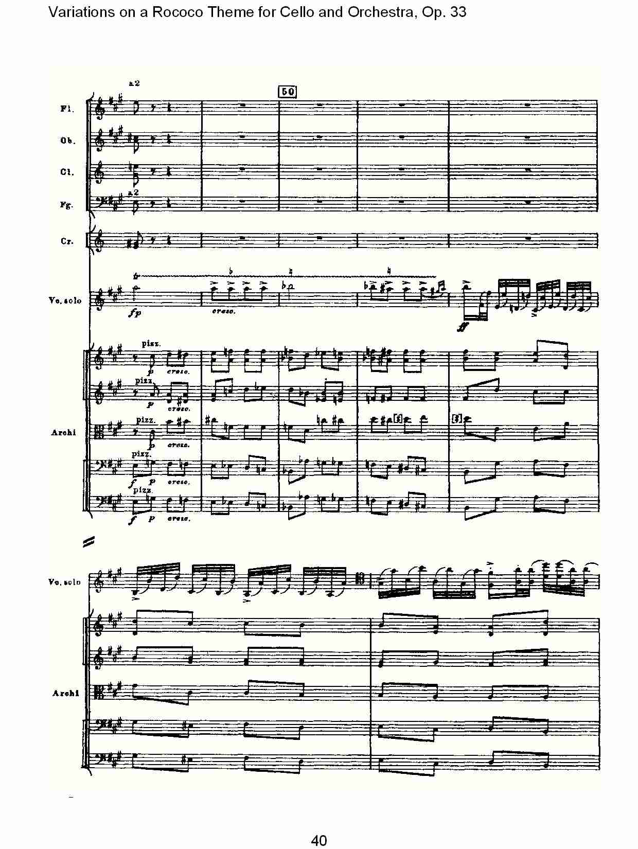 大提琴与管弦乐洛可可主题a小调变奏曲, Op.33（八）总谱（图5）