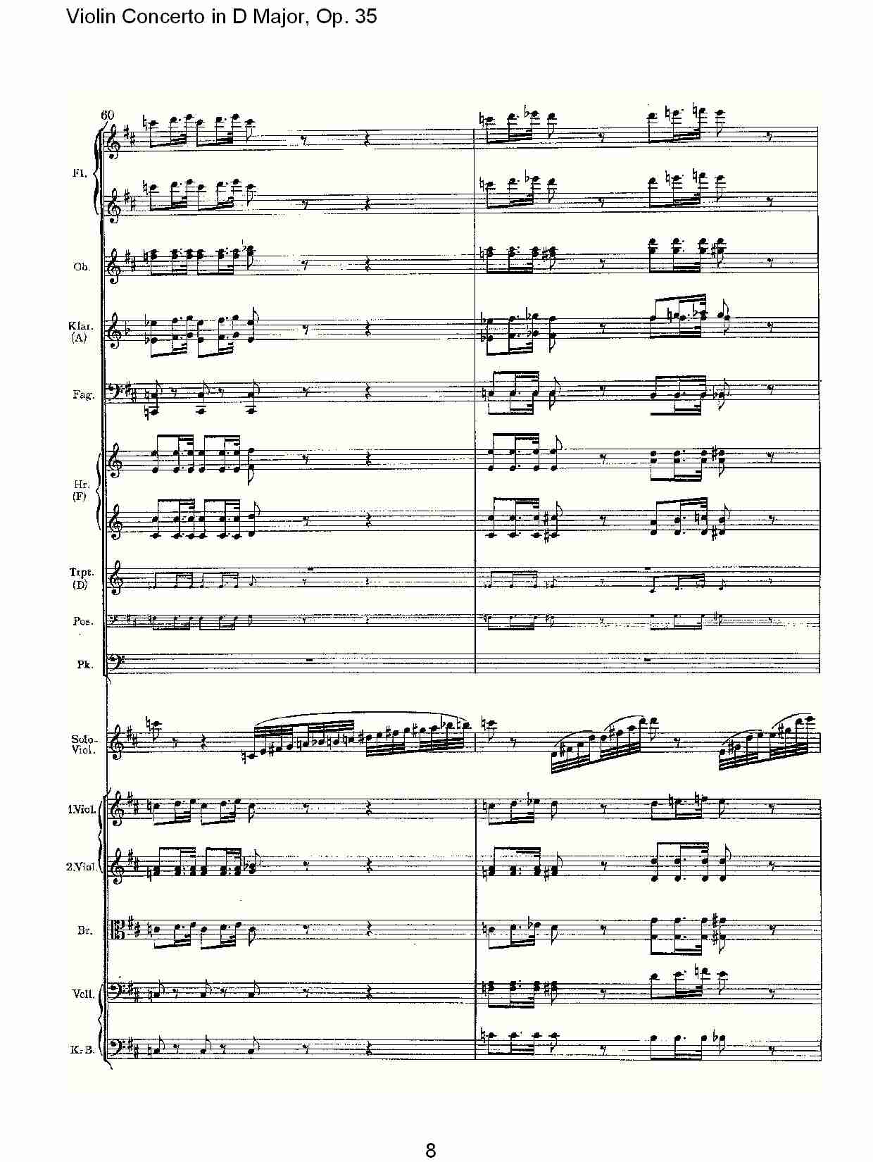 D大调小提琴协奏曲, Op.35第一乐章（二）总谱（图3）