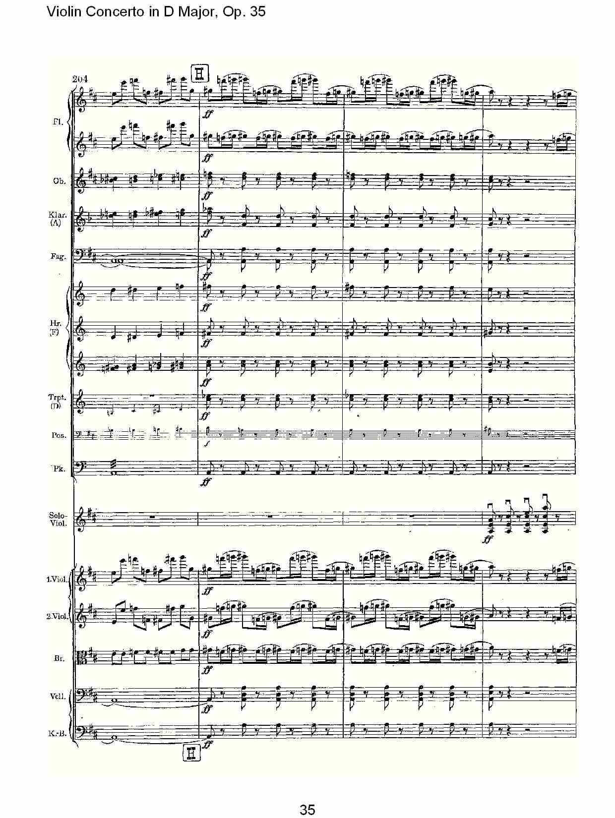 D大调小提琴协奏曲, Op.35第一乐章（七）总谱（图5）