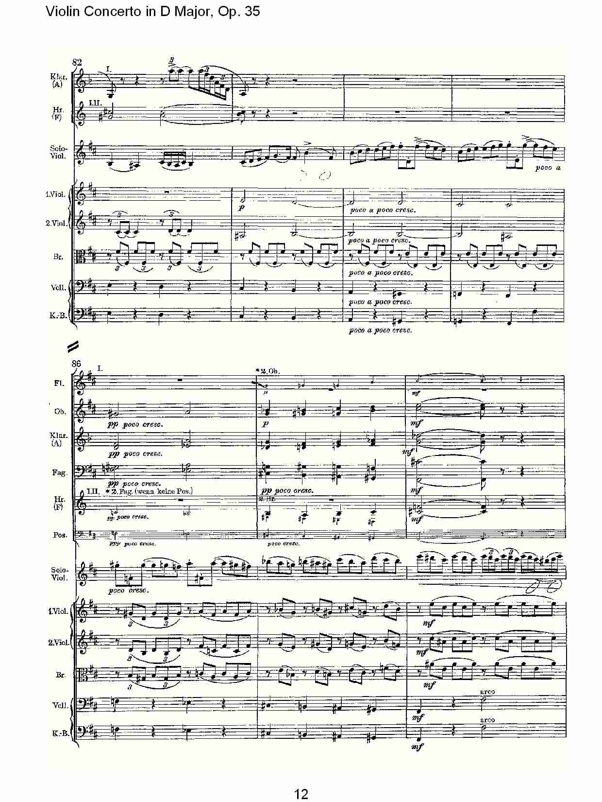 D大调小提琴协奏曲, Op.35第一乐章（三）总谱（图2）