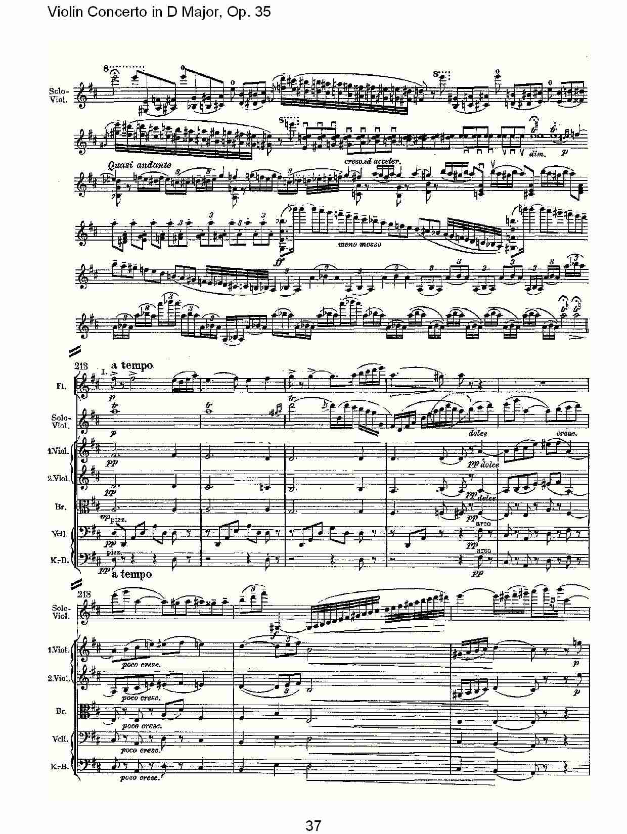 D大调小提琴协奏曲, Op.35第一乐章（八）总谱（图2）