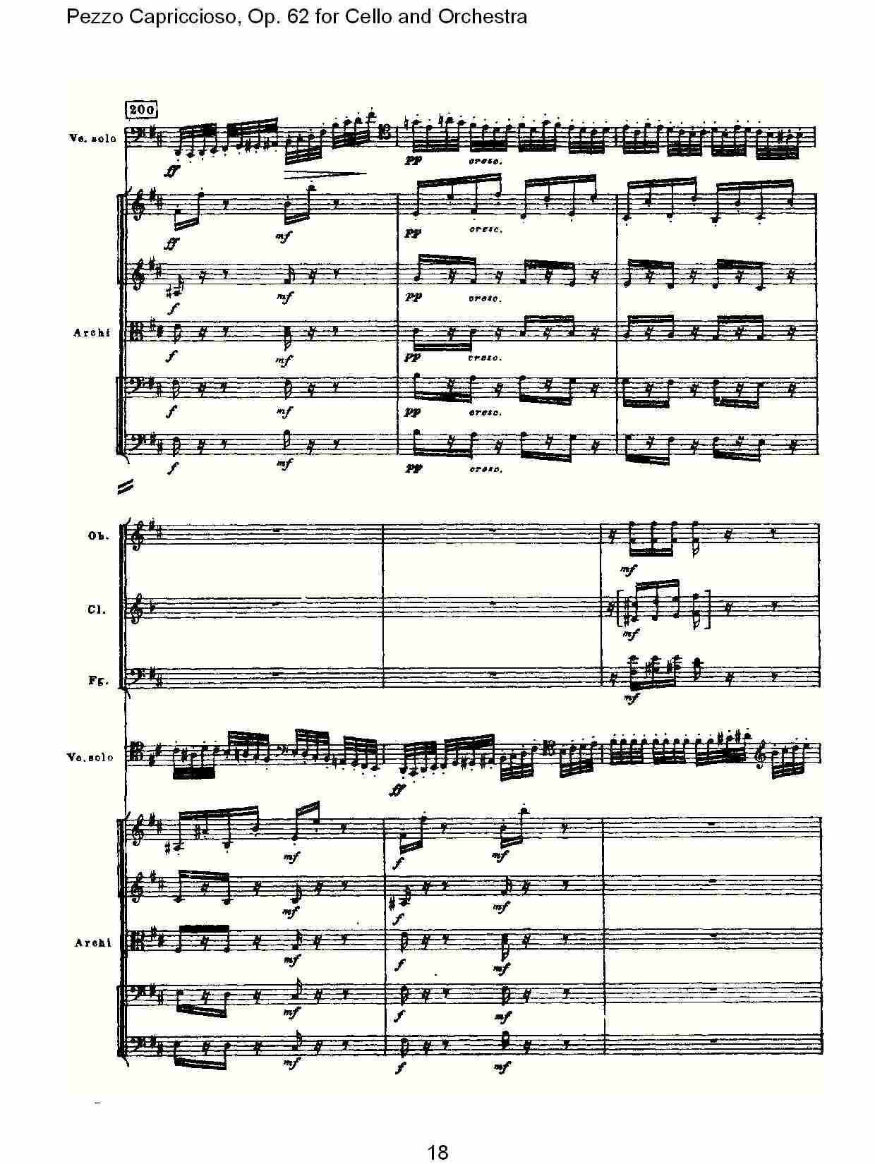 大提琴与管弦乐Pezzo Capriccioso, Op.62（四）总谱（图3）