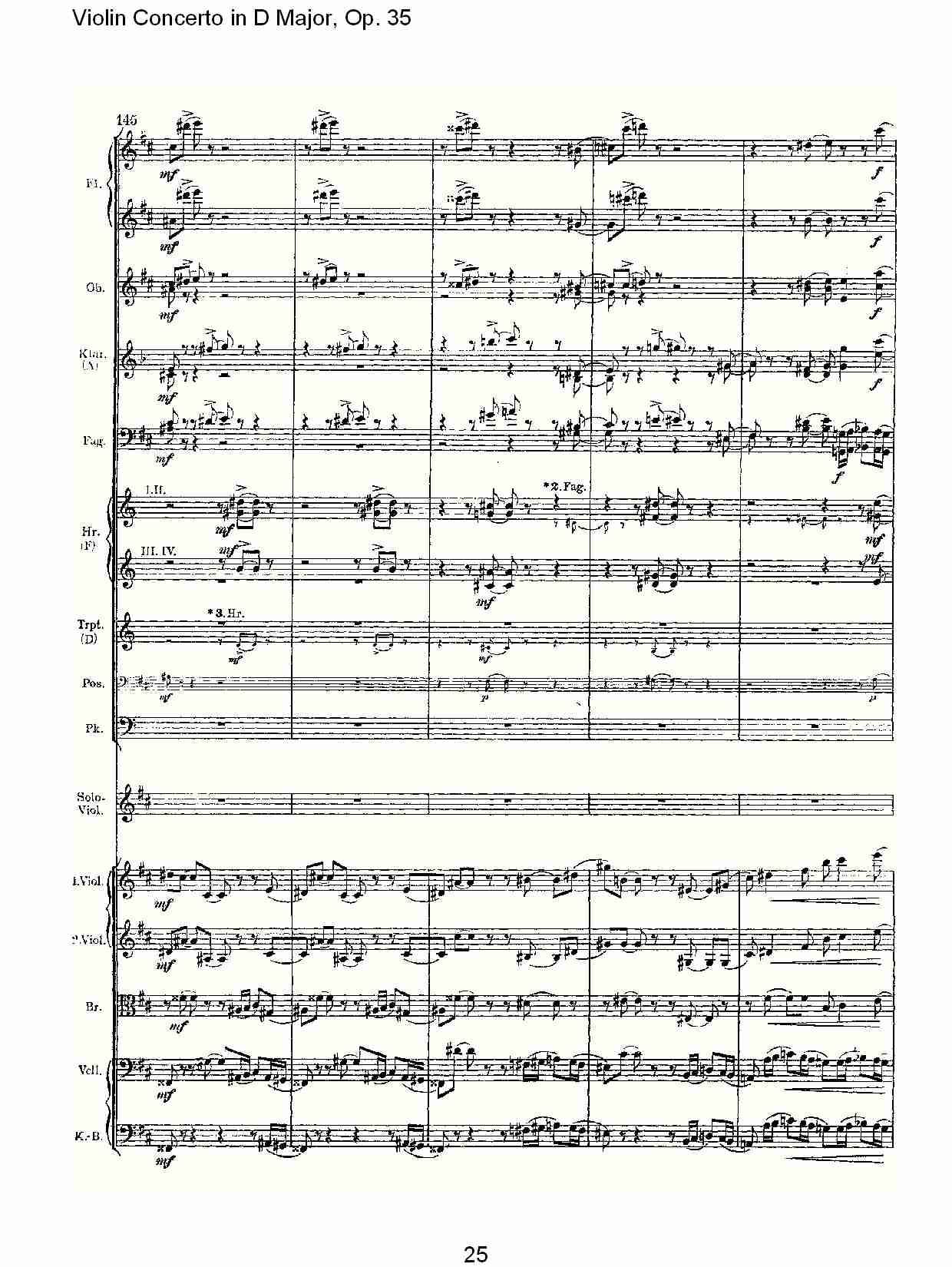 D大调小提琴协奏曲, Op.35第一乐章（五）总谱（图5）