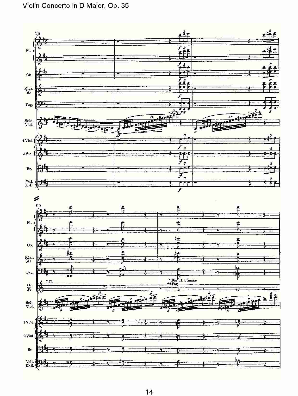 D大调小提琴协奏曲, Op.35第一乐章（三）总谱（图4）