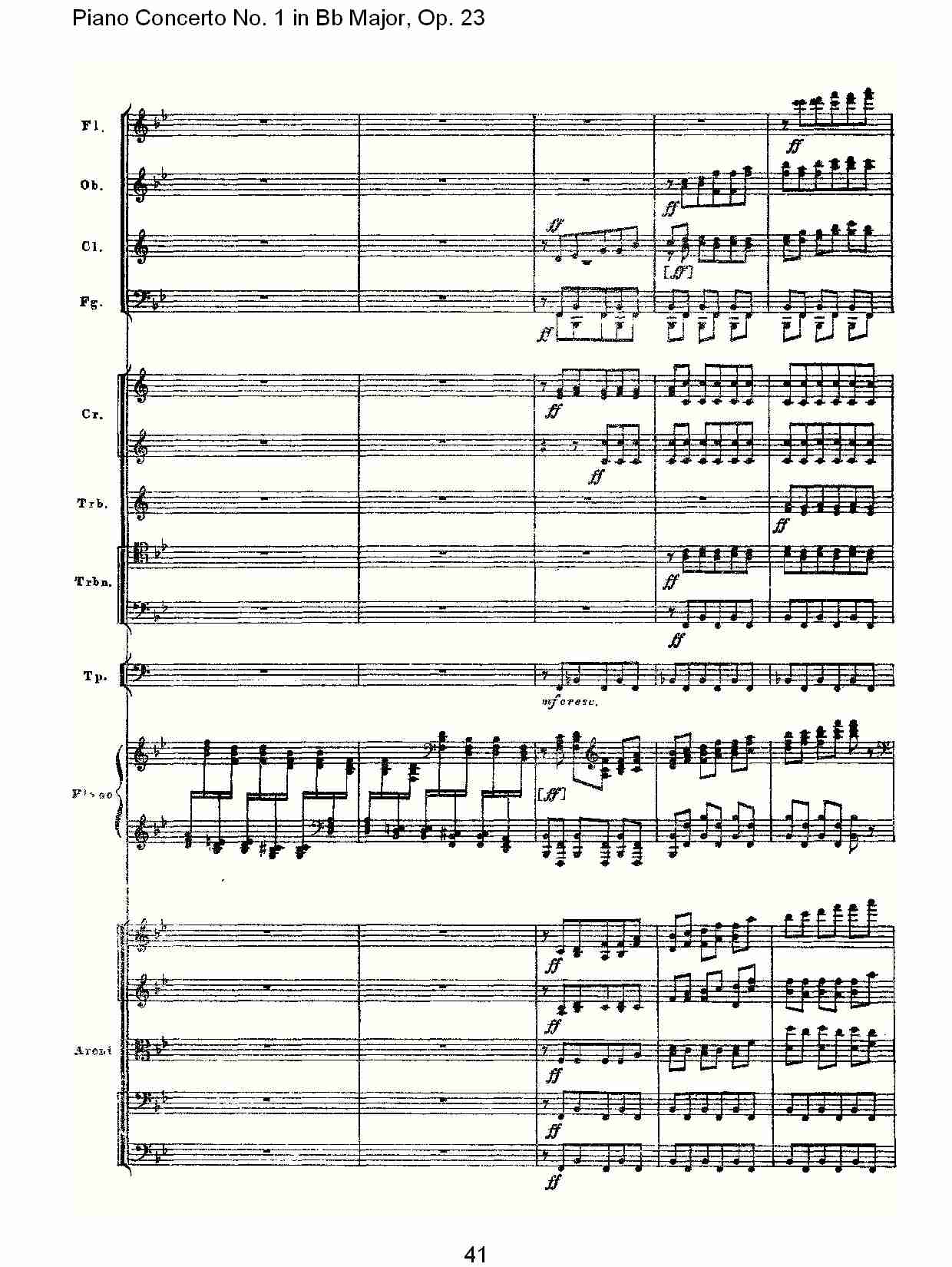 Bb大调第一钢琴协奏曲,Op.23第三乐章（九）总谱（图1）