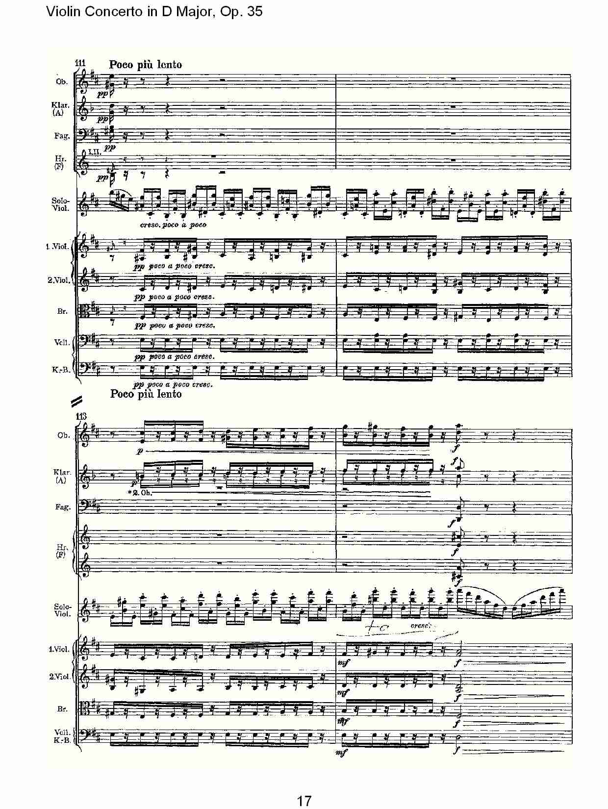 D大调小提琴协奏曲, Op.35第一乐章（四）总谱（图2）