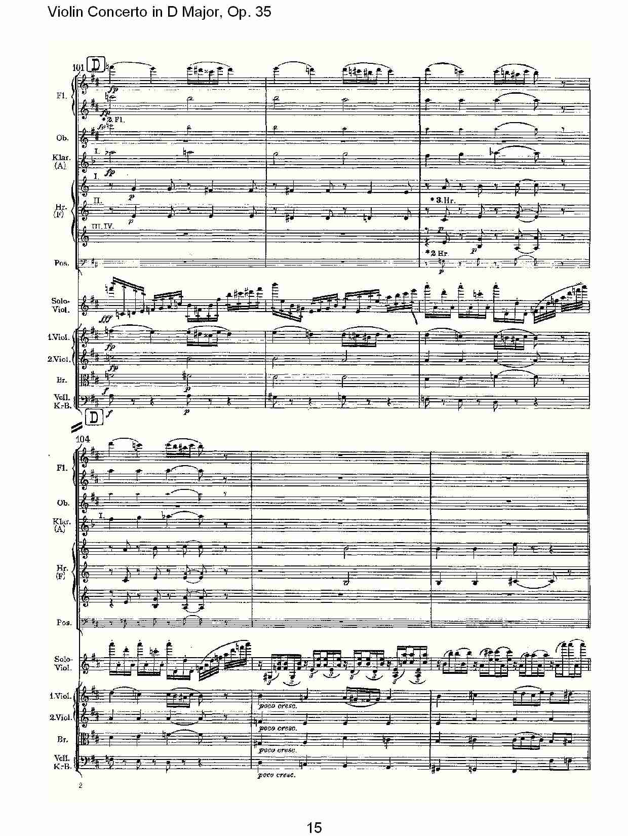 D大调小提琴协奏曲, Op.35第一乐章（三）总谱（图5）