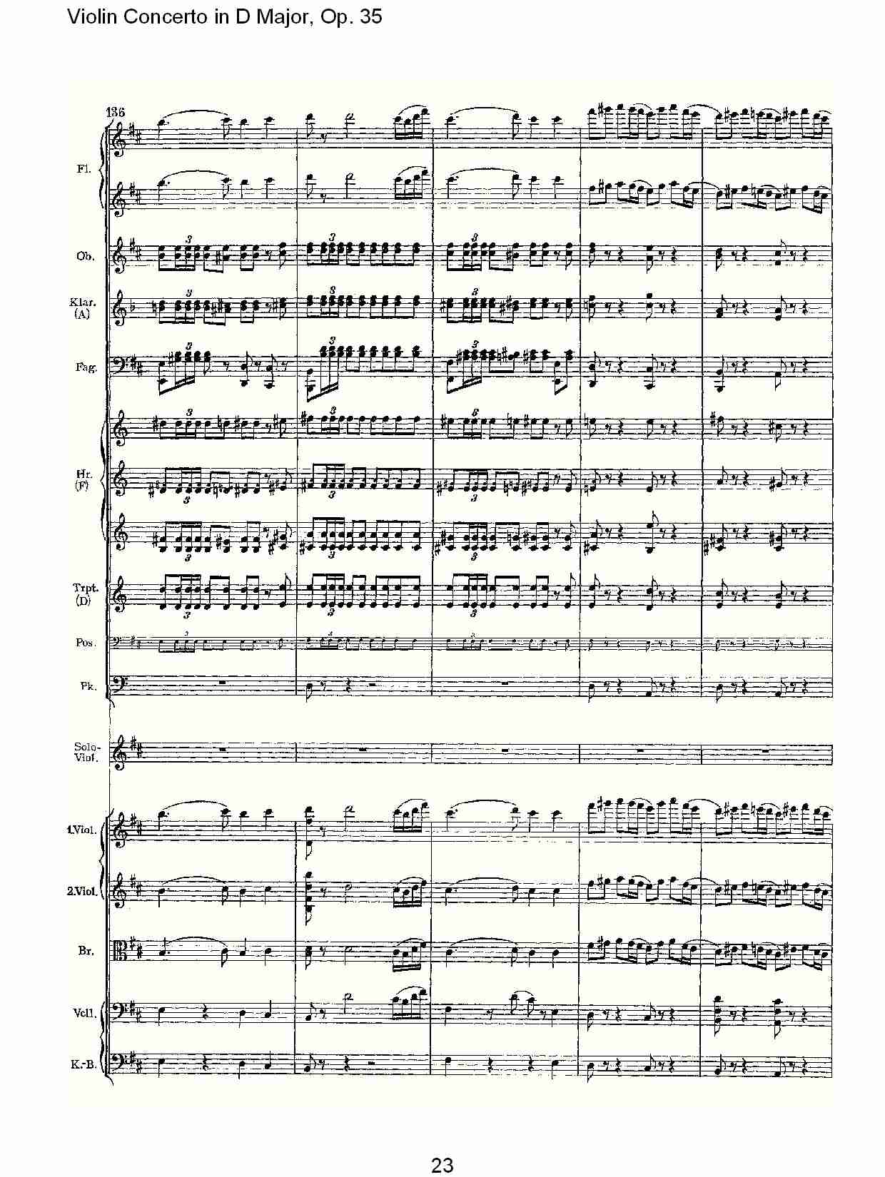 D大调小提琴协奏曲, Op.35第一乐章（五）总谱（图3）