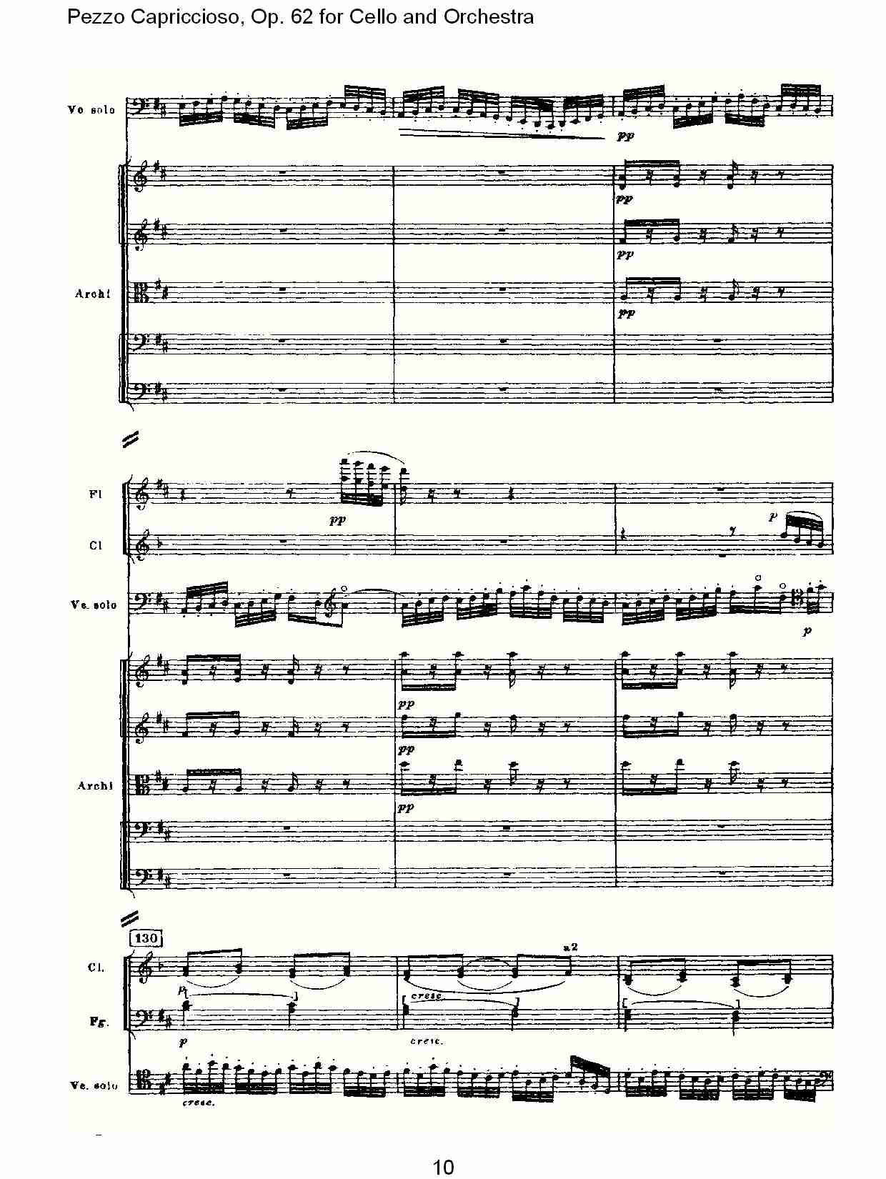 大提琴与管弦乐Pezzo Capriccioso, Op.62（二）总谱（图5）